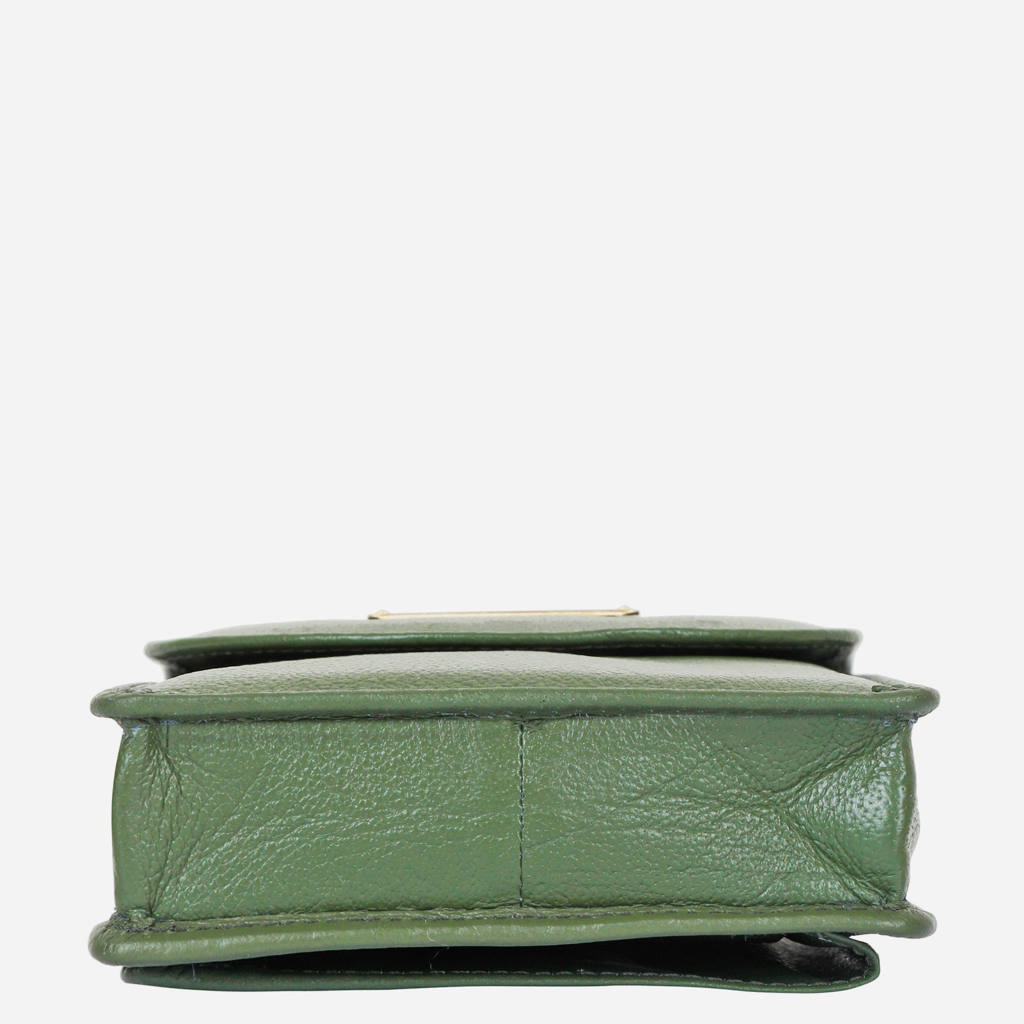 Olive Genuine Leather Mobile Crossbody Bag – Women’s Phone Purse