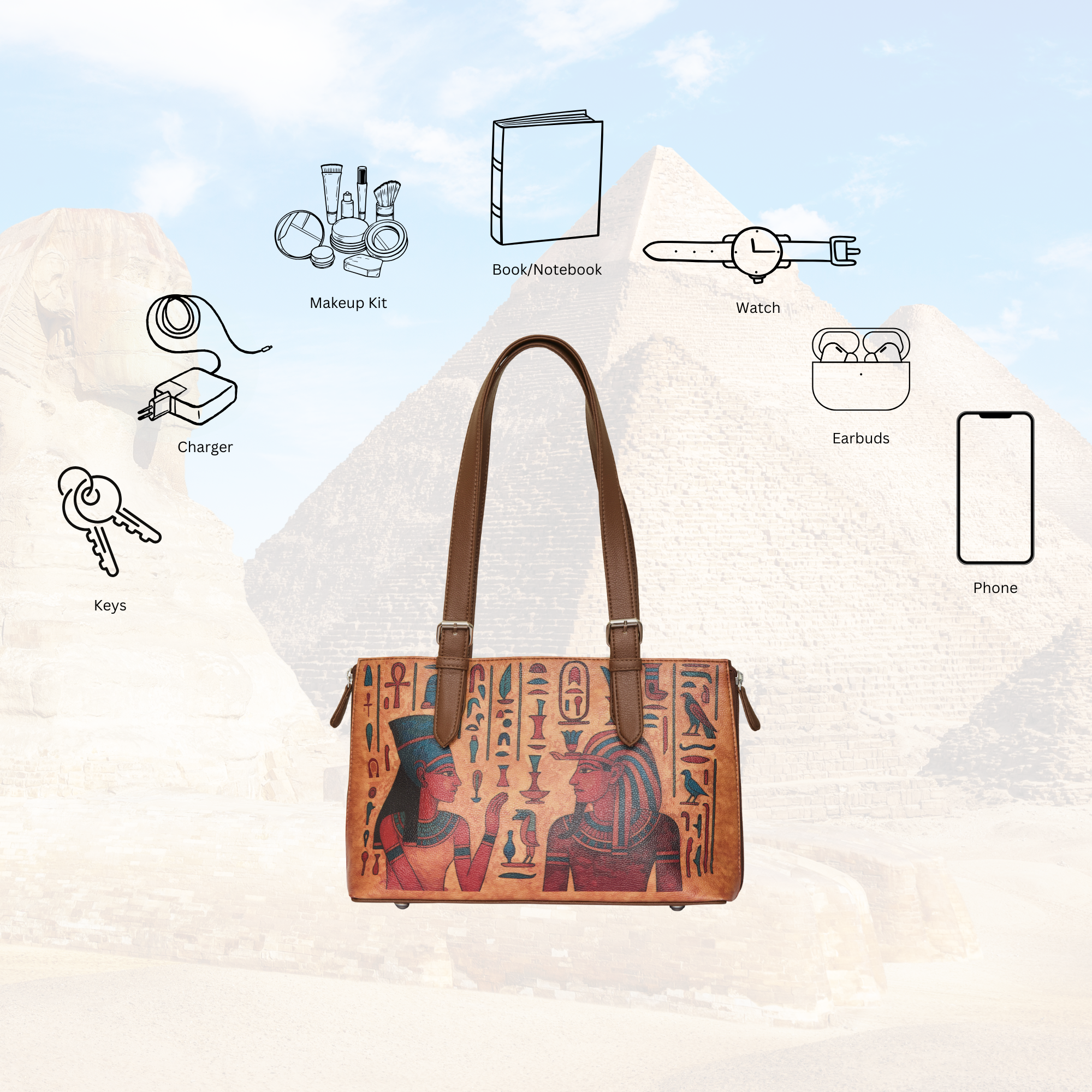 Tote Bag for Ladies'– Stylish Women's Printed Leather Shoulder, Handbag & Top Handle Purse – Travel, Work & Daily Use