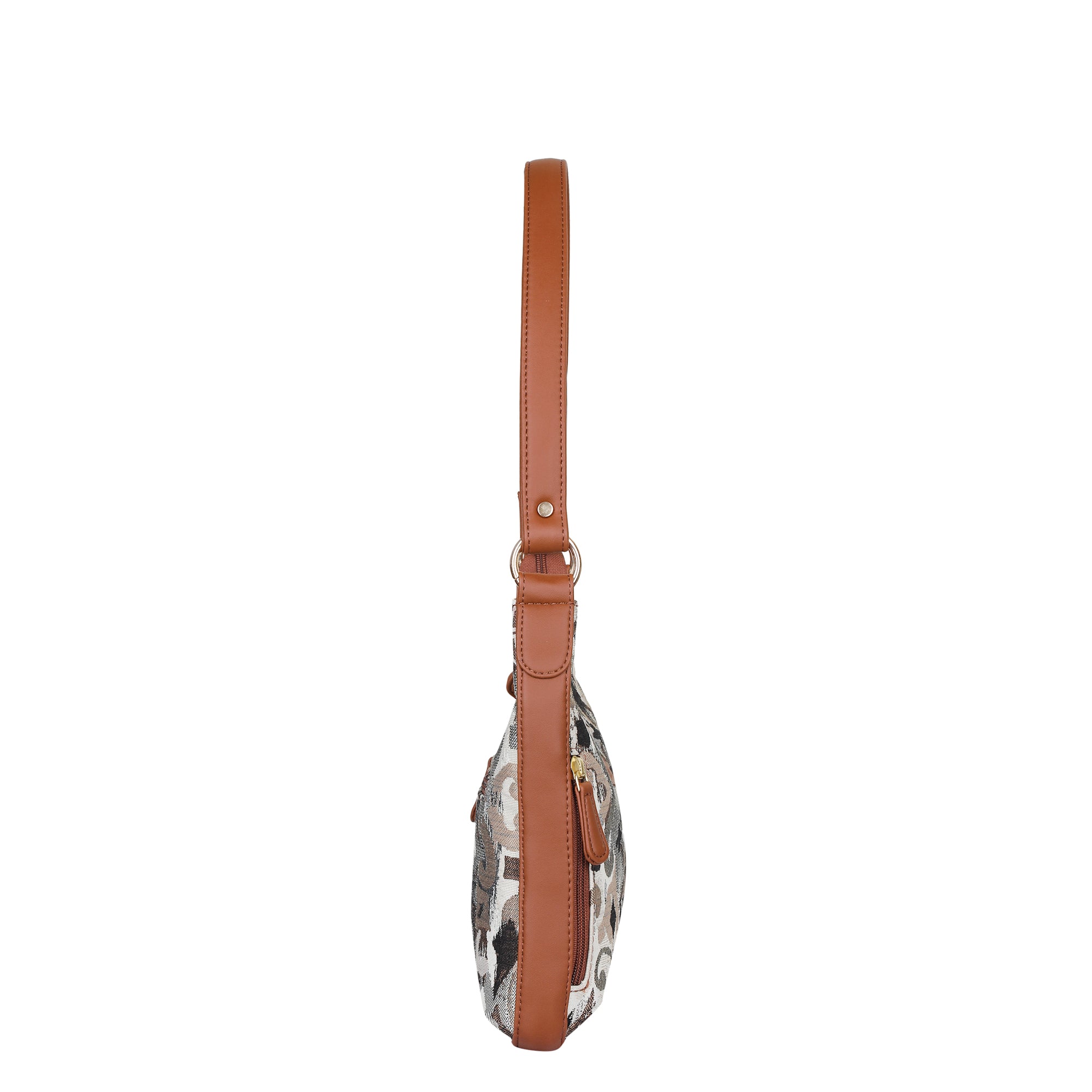 Women’s Abstract Tapestry Hobo Shoulder Bag – Versatile Sling Satchel with Vegan Leather Strap & Classic Top Handle