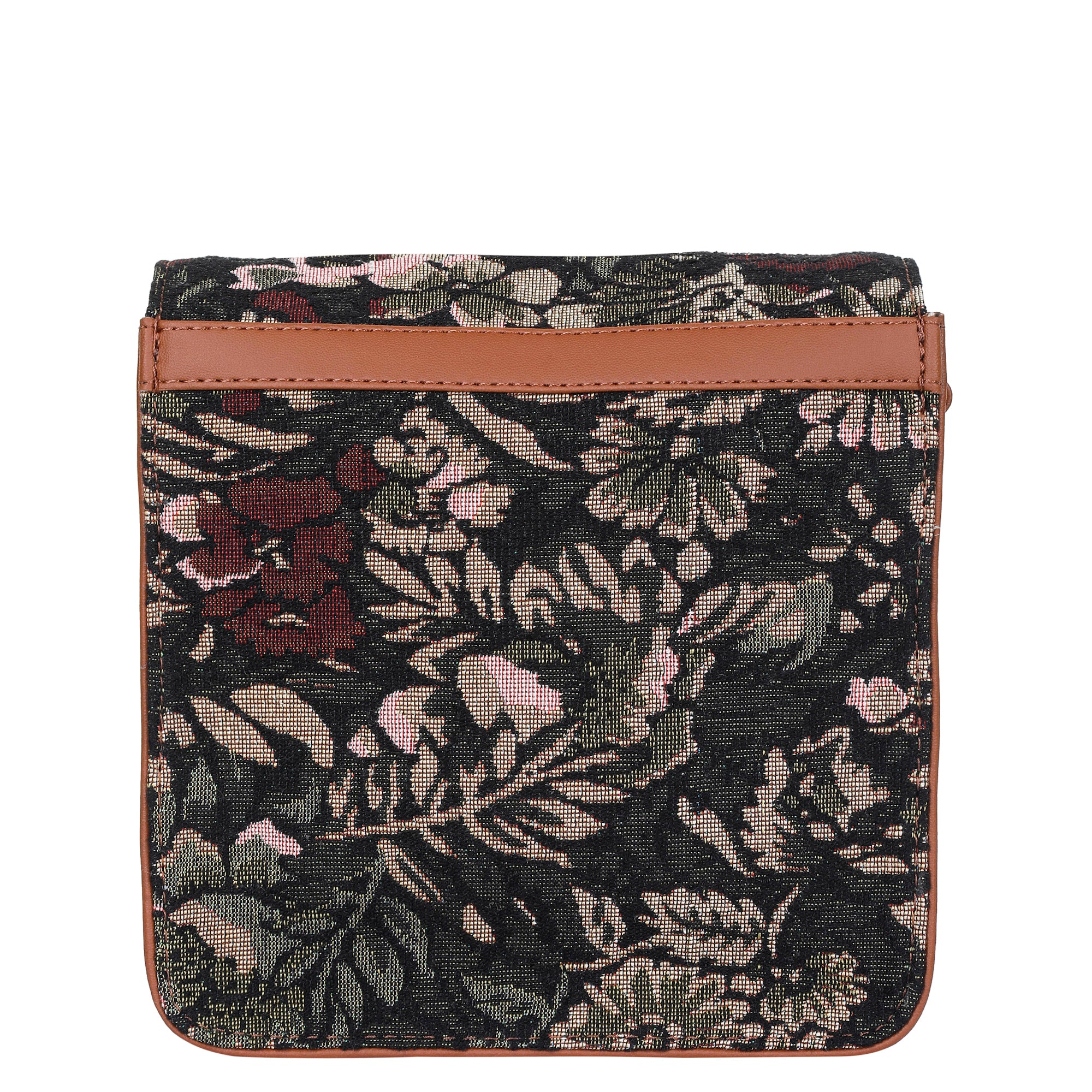 Women’s Vintage Tapestry Crossbody Bag – Vegan Leather-Trimmed Shoulder Satchel Sling Purse for Daily Use
