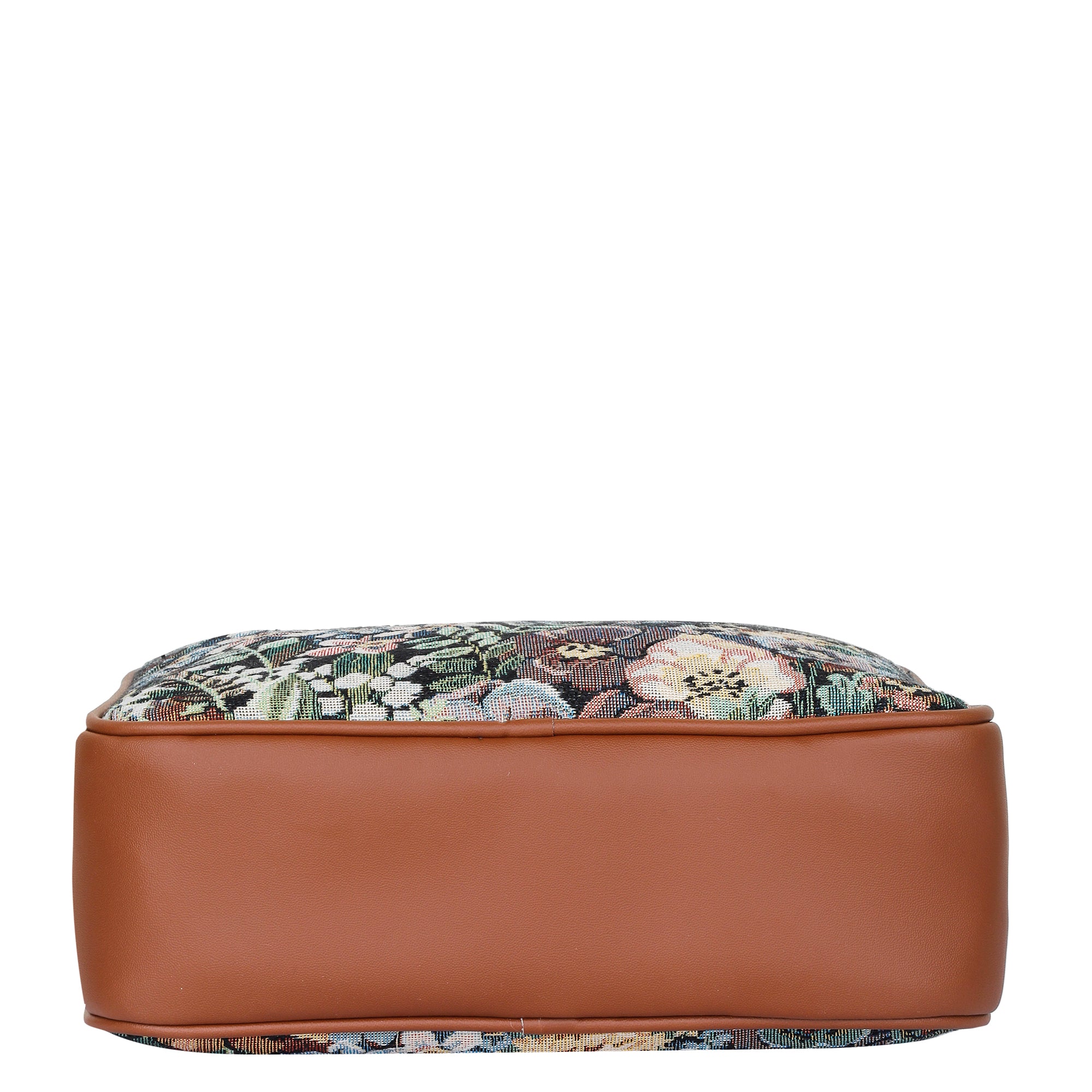 Women’s Botanical Tapestry Crossbody Purse – Messenger & Shoulder Bag with Vegan Leather Accents for Everyday Carry