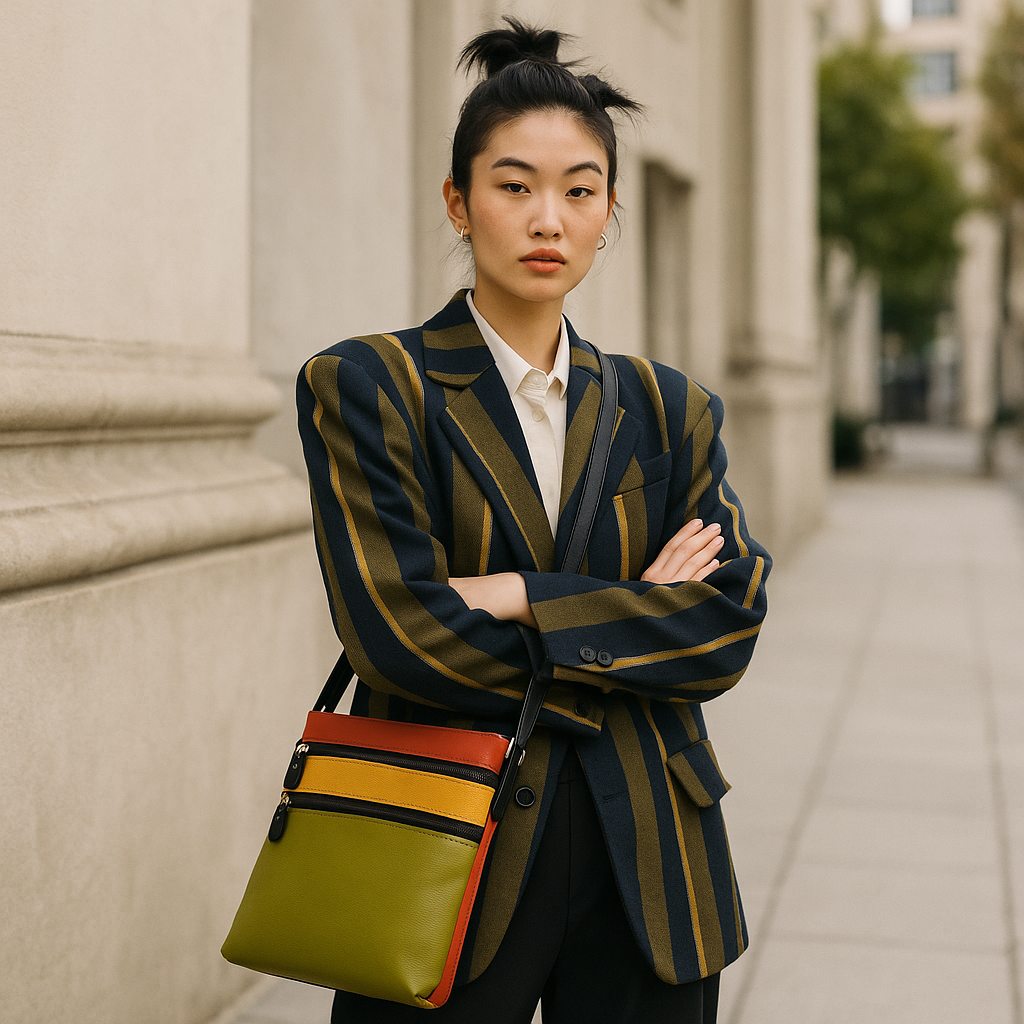 Women’s Leather Crossbody Sling Bag – Adjustable Shoulder bag – Everyday Ladies Travel Purse for Work, Shopping & Daily Use