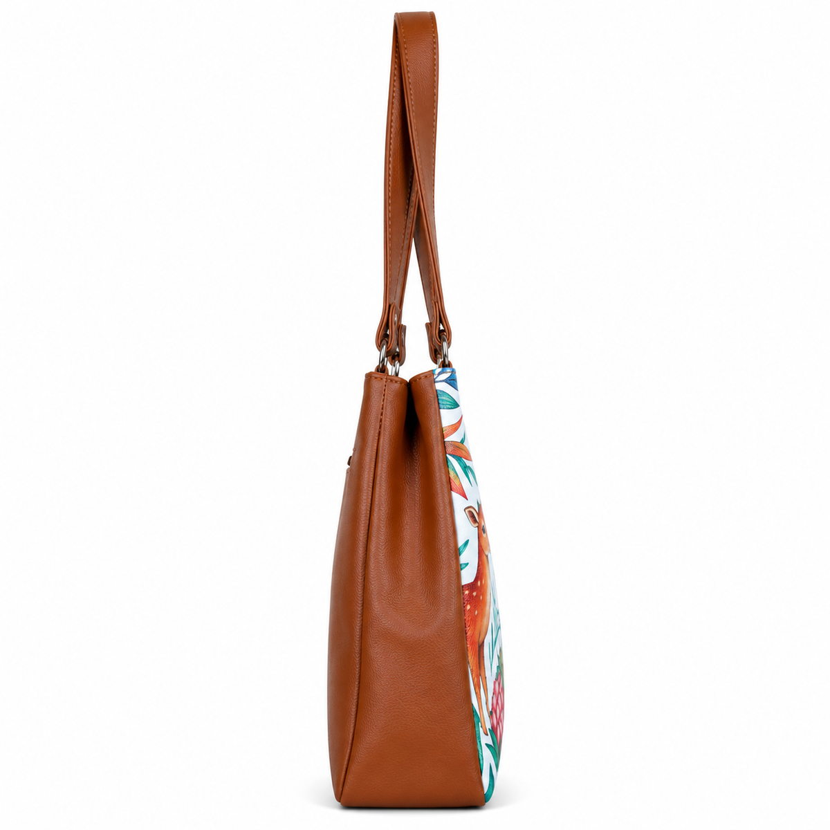 Women’s Printed Vegan Leather Tote Shoulder Bag – Multi-Compartment Handbag for Daily Use, Work & Travel