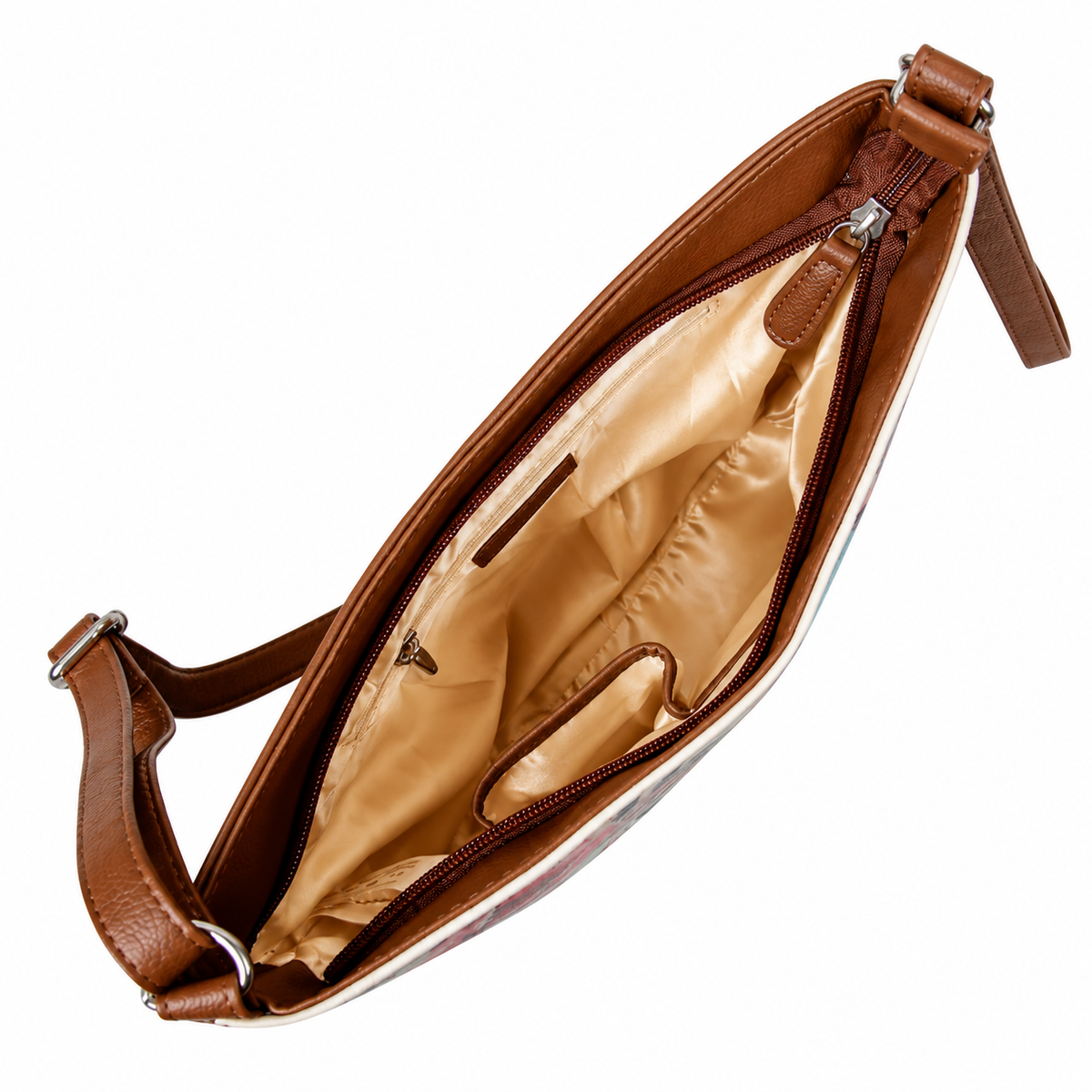 Printed Vegan Leather Crossbody Bag – Adjustable Sling & Over the Shoulder Bag for Women – Stylish Handbag & Travel Purse