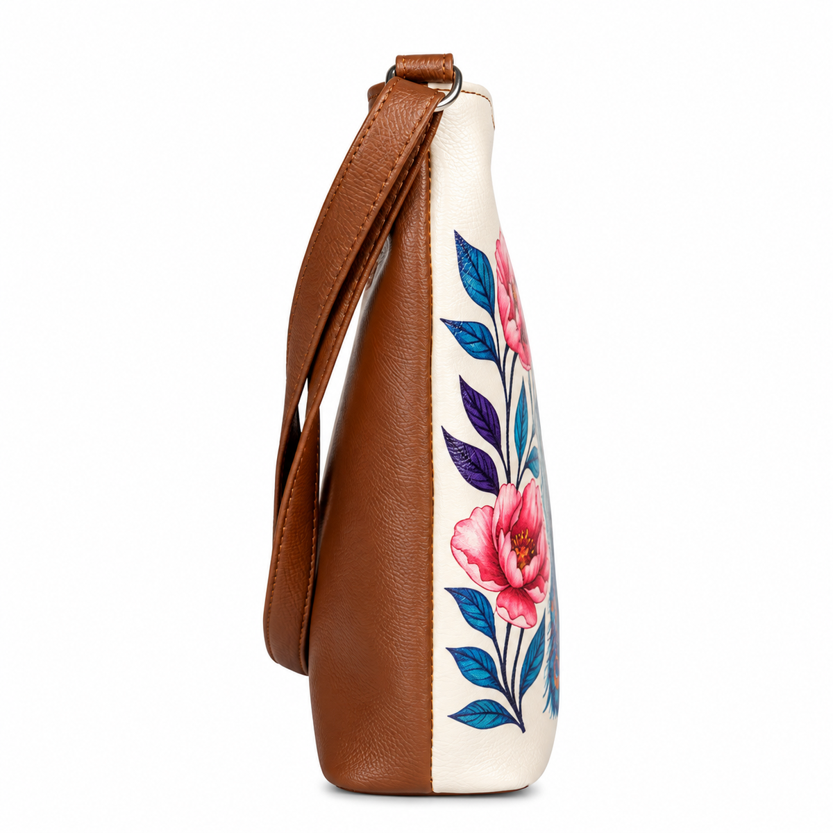 Printed Vegan Leather Crossbody Bag – Adjustable Sling & Over the Shoulder Bag for Women – Stylish Handbag & Travel Purse