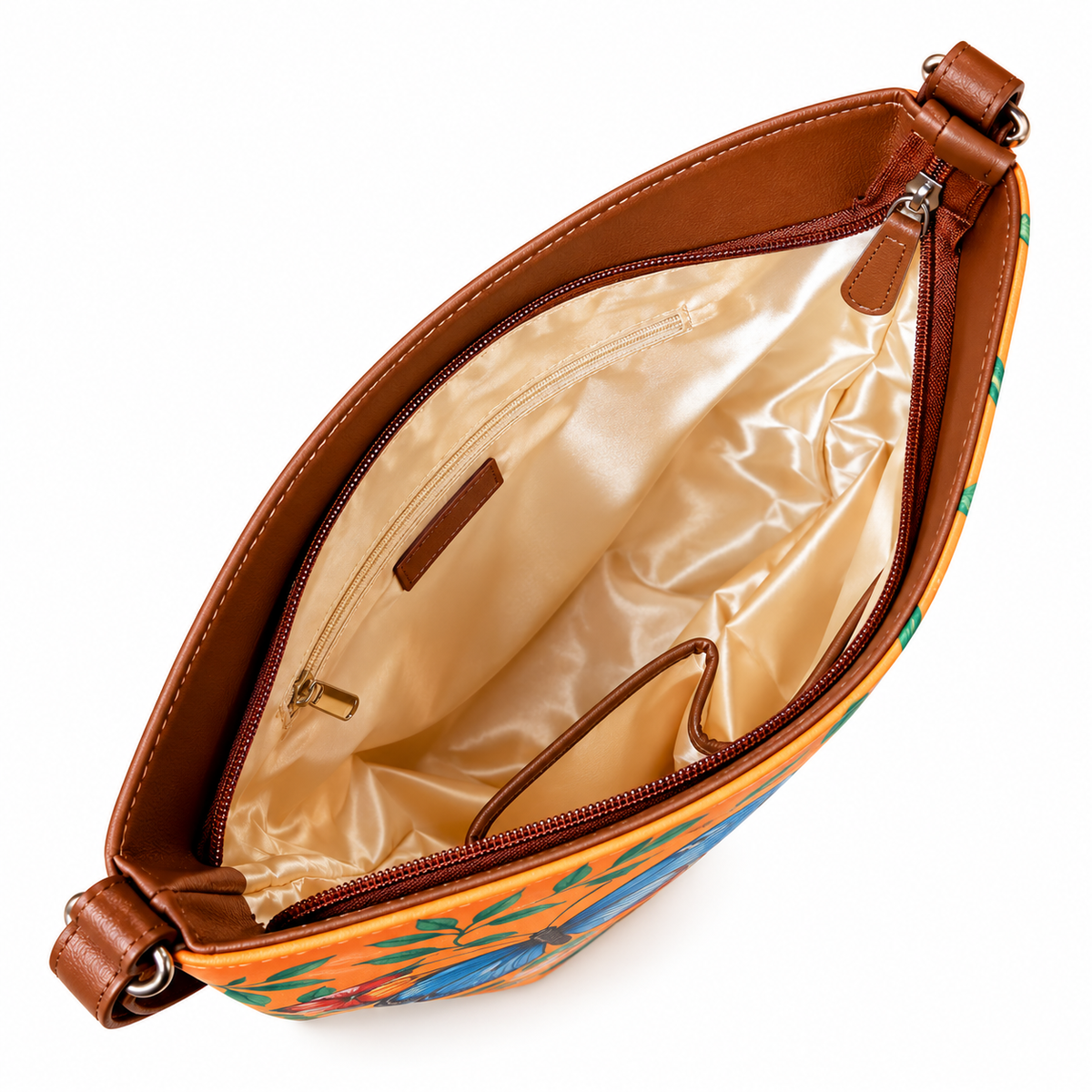 Printed Vegan Leather Crossbody Bag – Adjustable Sling & Over the Shoulder Bag for Women – Stylish Handbag & Travel Purse