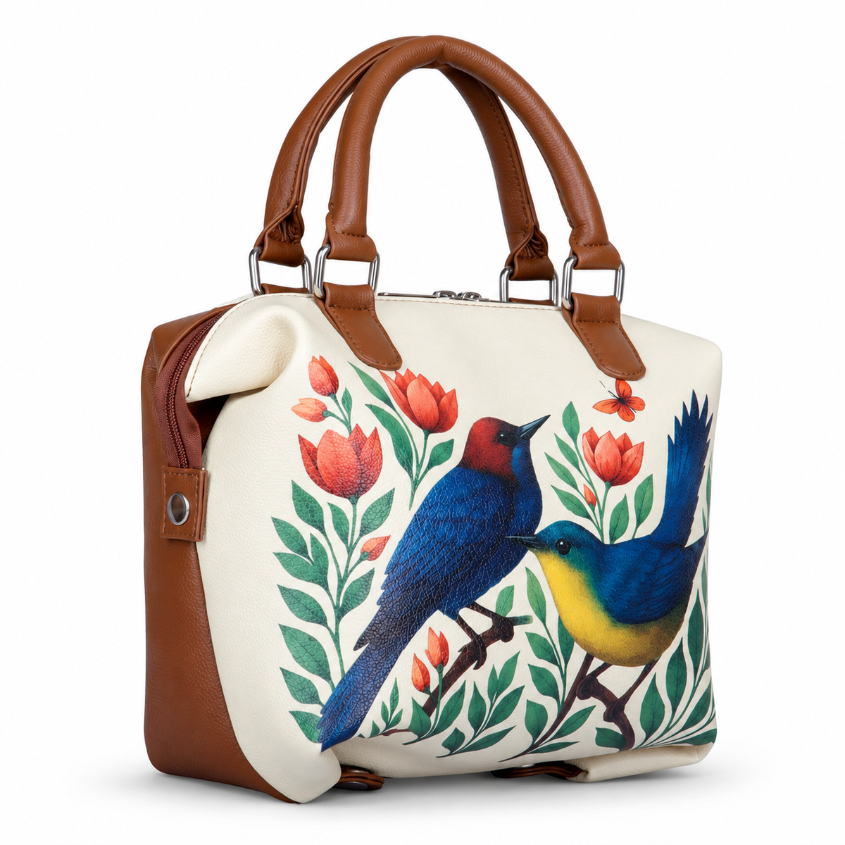 Women’s Vegan Leather 3-in-1 Printed Convertible Shoulder Bag – Stylish Top Handle Crossbody  & Handbag  Purse – Everyday Use
