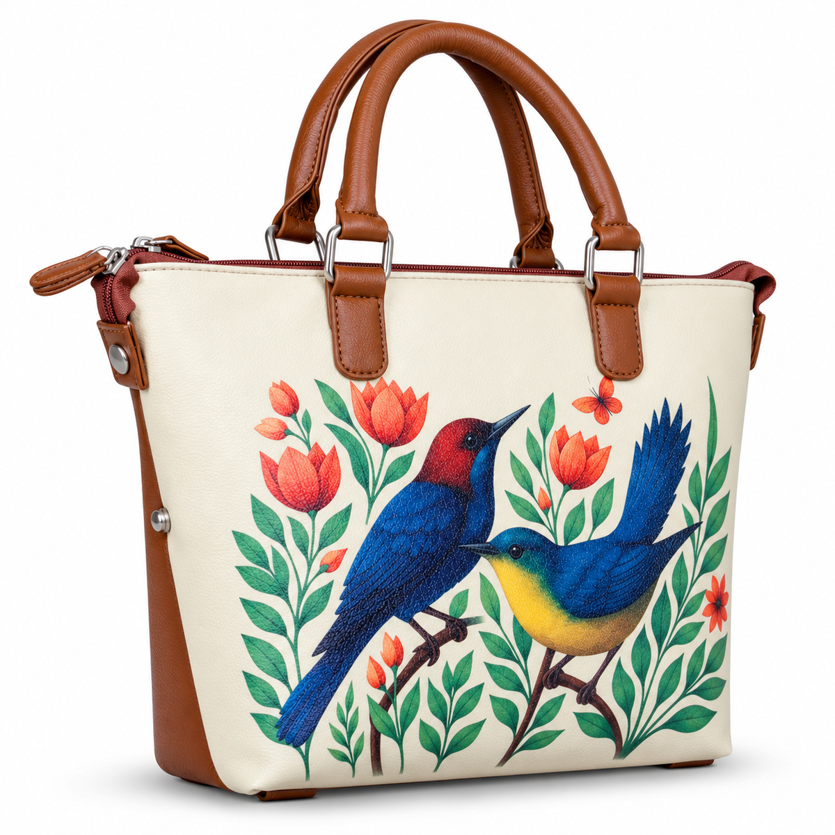 Women’s Vegan Leather 3-in-1 Printed Convertible Shoulder Bag – Stylish Top Handle Crossbody  & Handbag  Purse – Everyday Use