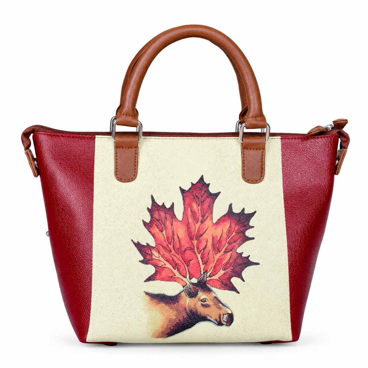 Women’s Vegan Leather 3-in-1 Printed Convertible Shoulder Bag – Stylish Top Handle Crossbody  & Handbag  Purse – Everyday Use