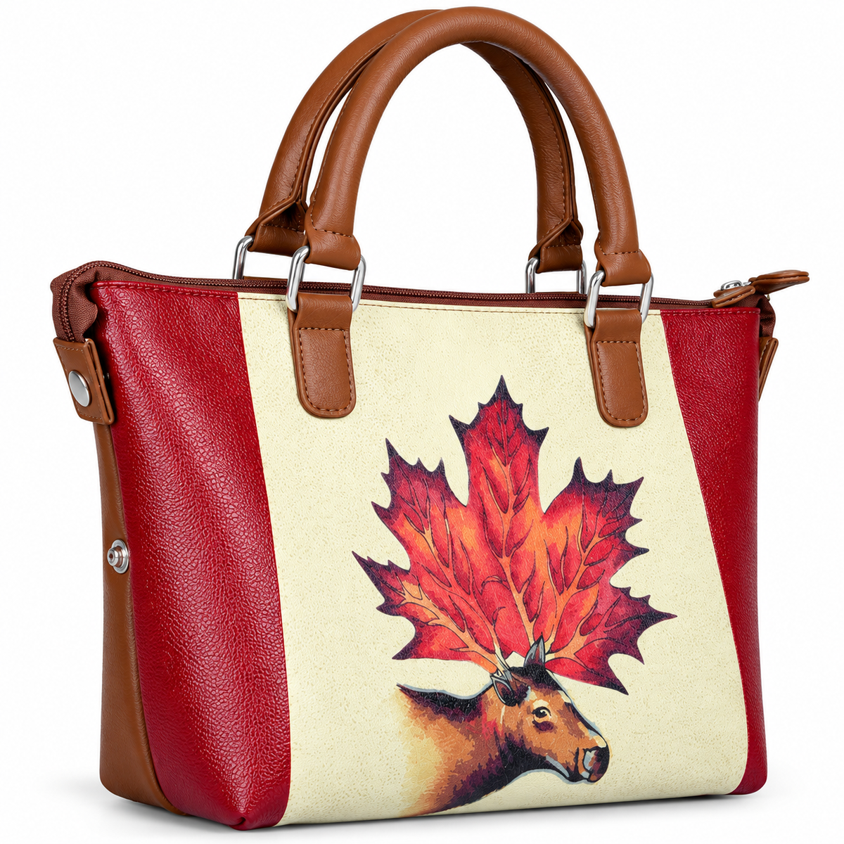 Women’s Vegan Leather 3-in-1 Printed Convertible Shoulder Bag – Stylish Top Handle Crossbody  & Handbag  Purse – Everyday Use