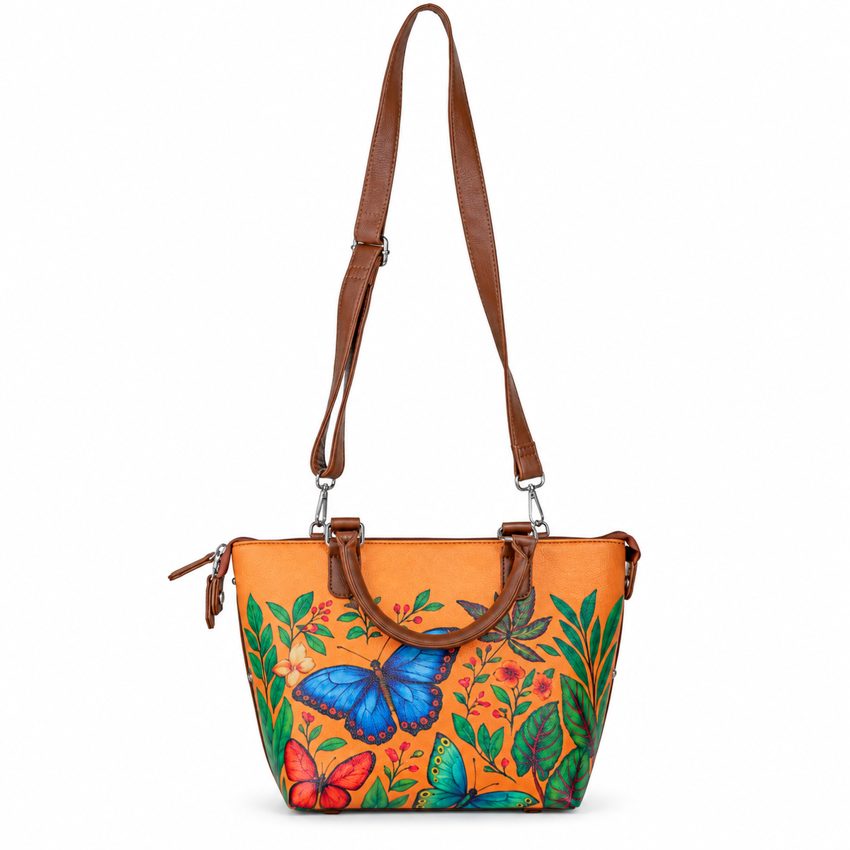 Women’s Vegan Leather 3-in-1 Printed Convertible Shoulder Bag – Stylish Top Handle Crossbody  & Handbag  Purse – Everyday Use