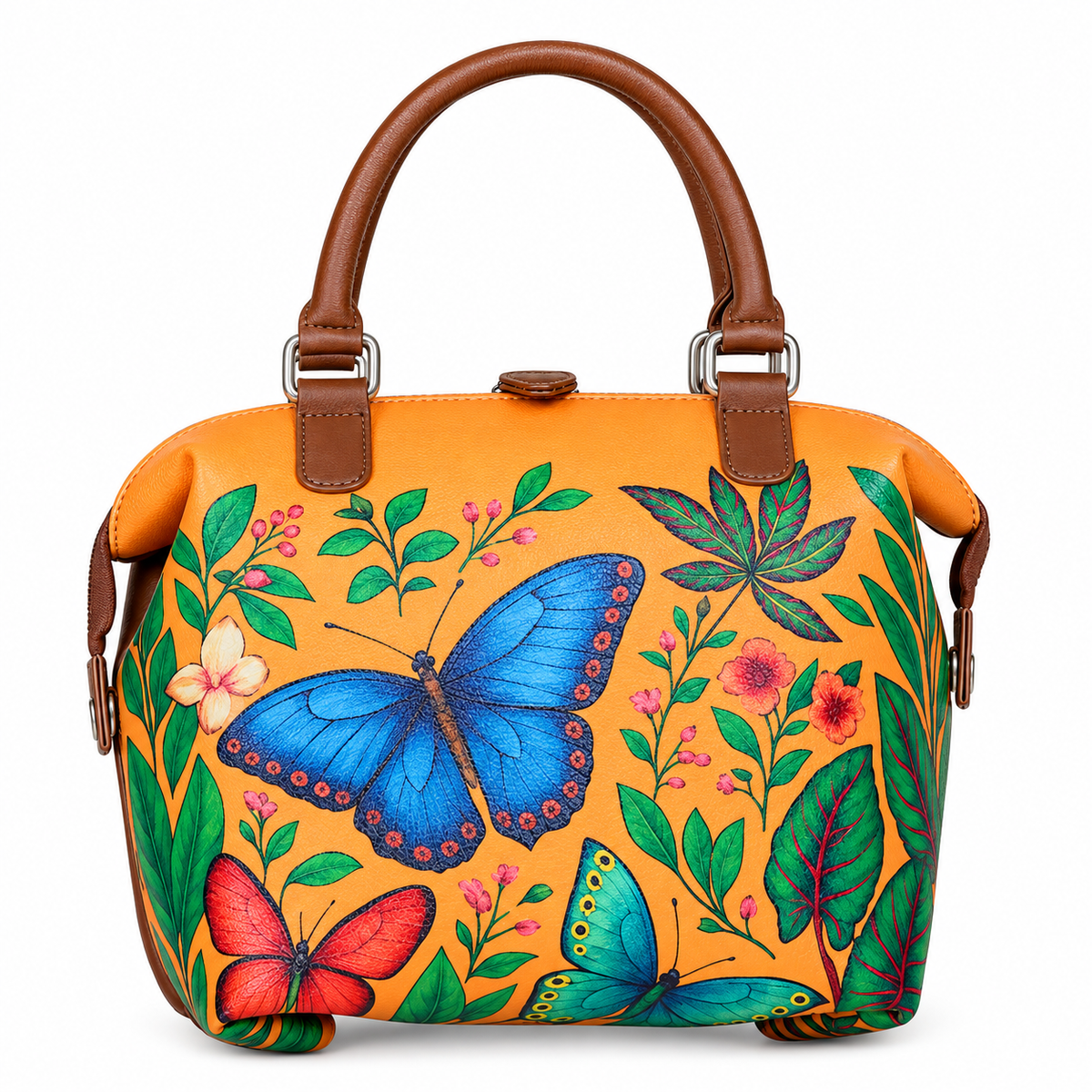 Women’s Vegan Leather 3-in-1 Printed Convertible Shoulder Bag – Stylish Top Handle Crossbody  & Handbag  Purse – Everyday Use
