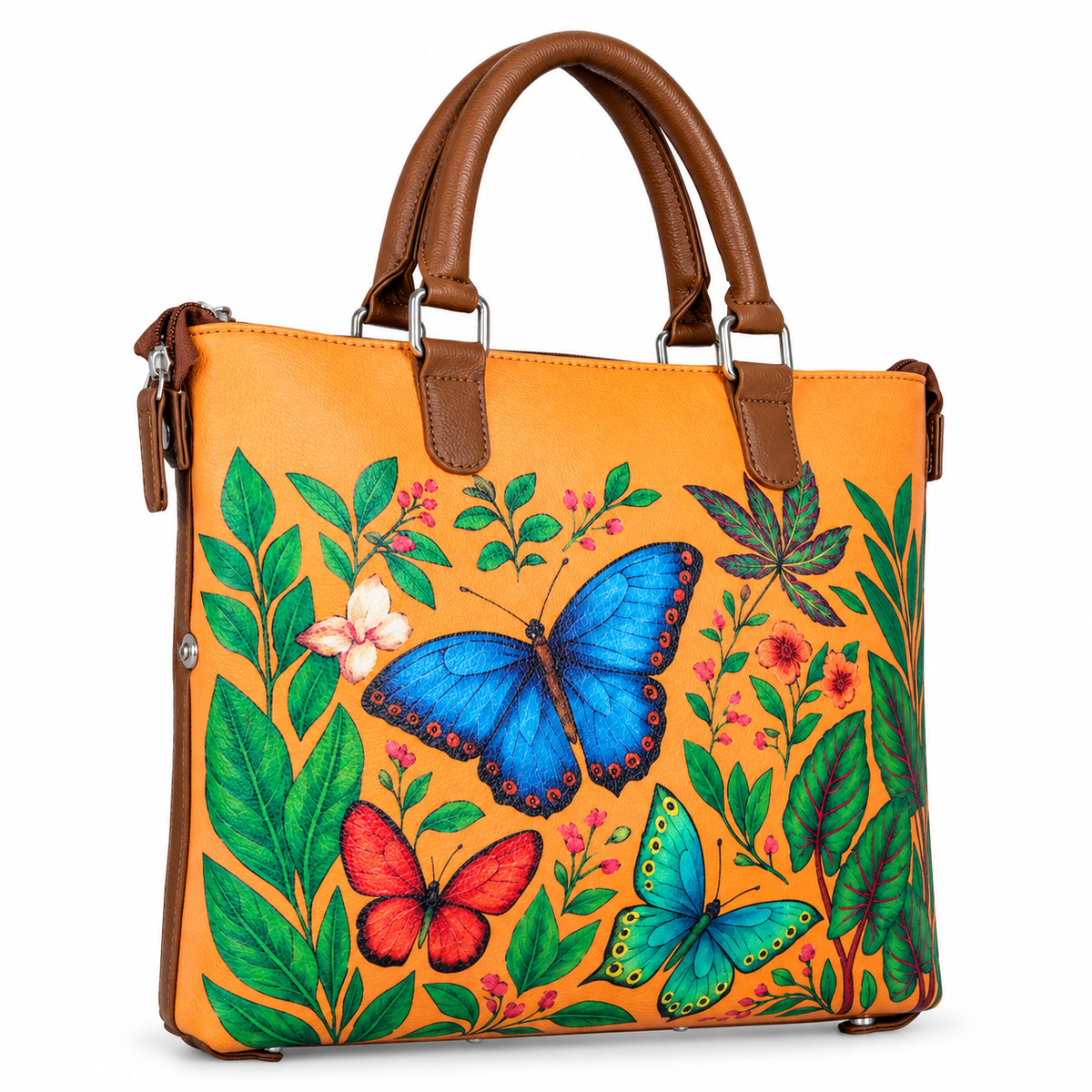 Women’s Vegan Leather 3-in-1 Printed Convertible Shoulder Bag – Stylish Top Handle Crossbody  & Handbag  Purse – Everyday Use