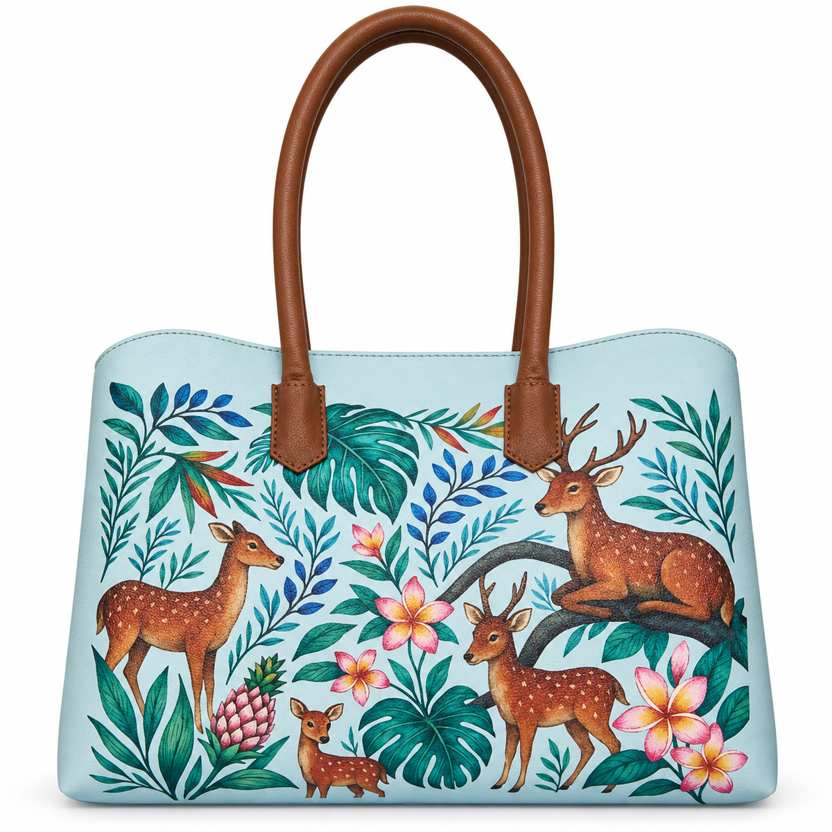 Vegan Leather Printed Carryall Tote for Women – Stylish Shoulder, Top Handle & Handbag for Ladies – Office, Work, Travel & Daily Use