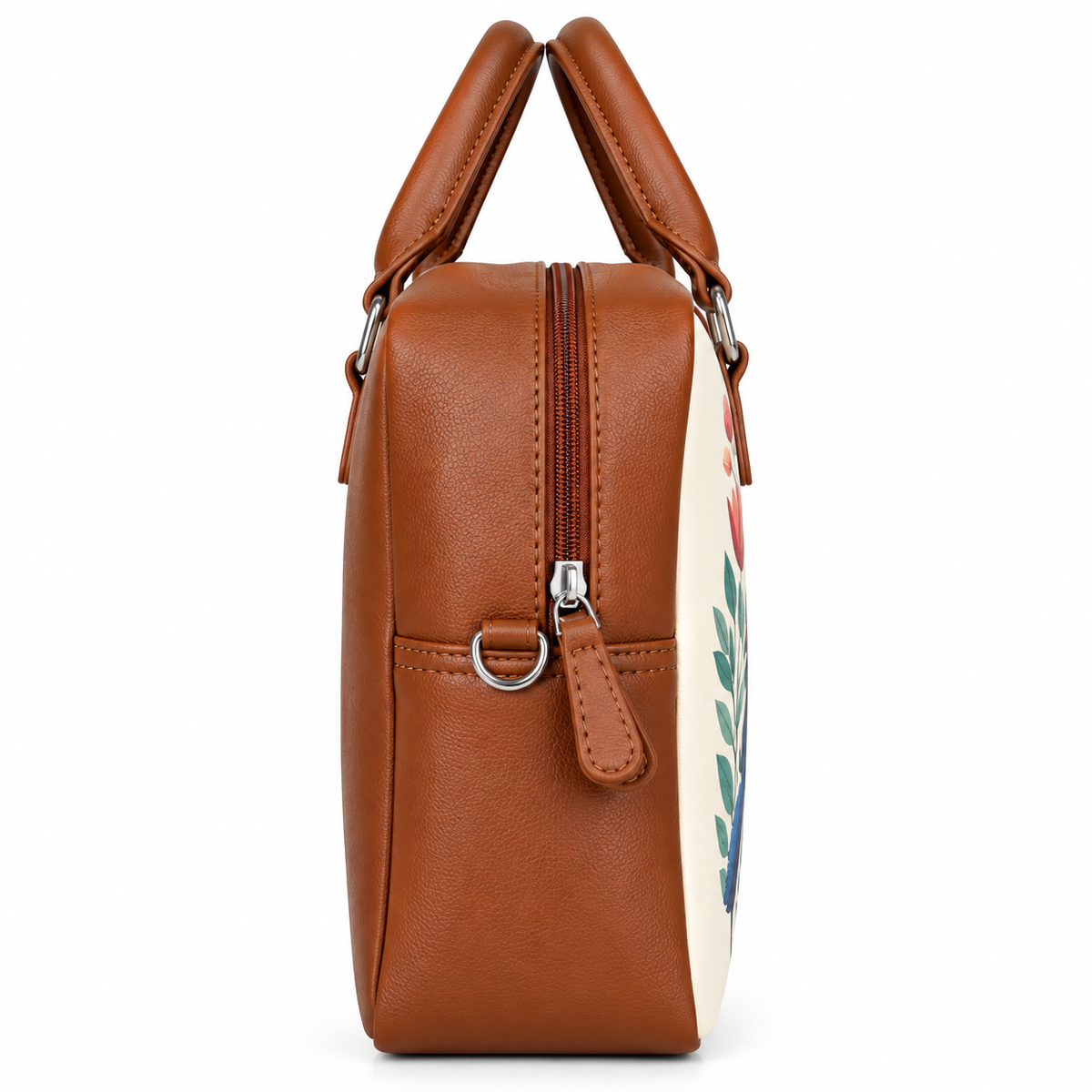 Leather Crossbody Bag for Women with Top Handle – Versatile Printed Vegan Shoulder, Tote & Business Handbag – Work, Travel & Daily Use