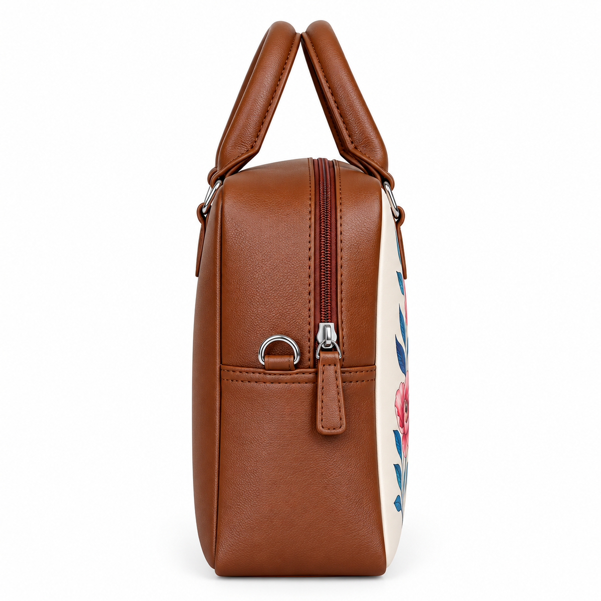 Leather Crossbody Bag for Women with Top Handle – Versatile Printed Vegan Shoulder, Tote & Business Handbag – Work, Travel & Daily Use