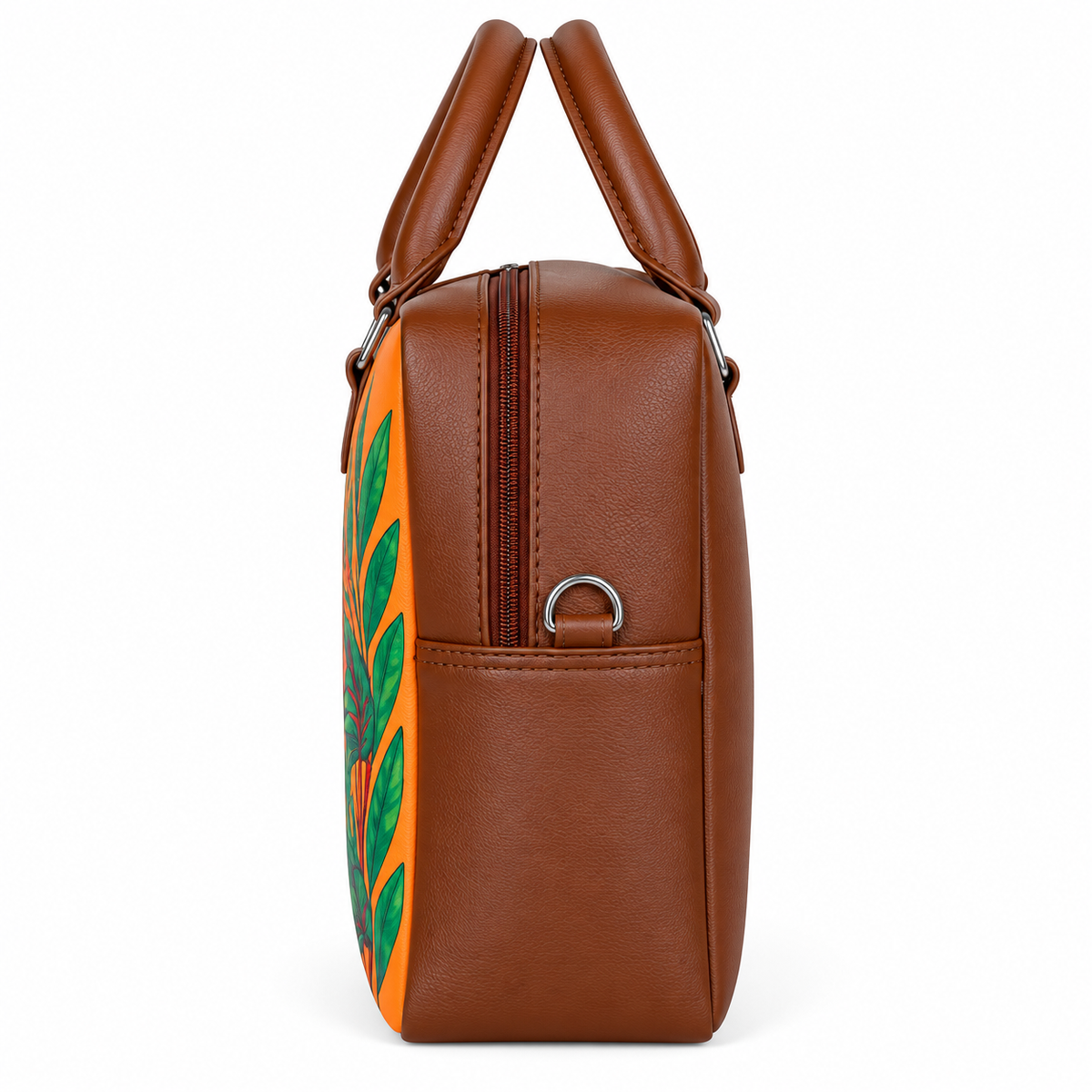 Leather Crossbody Bag for Women with Top Handle – Versatile Printed Vegan Shoulder, Tote & Business Handbag – Work, Travel & Daily Use