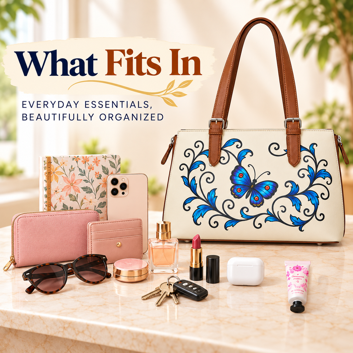 Tote Bag for Ladies'–  Women's Printed Vegan Leather Shoulder, Handbag & Top Handle Purse – Travel, Work & Daily Use