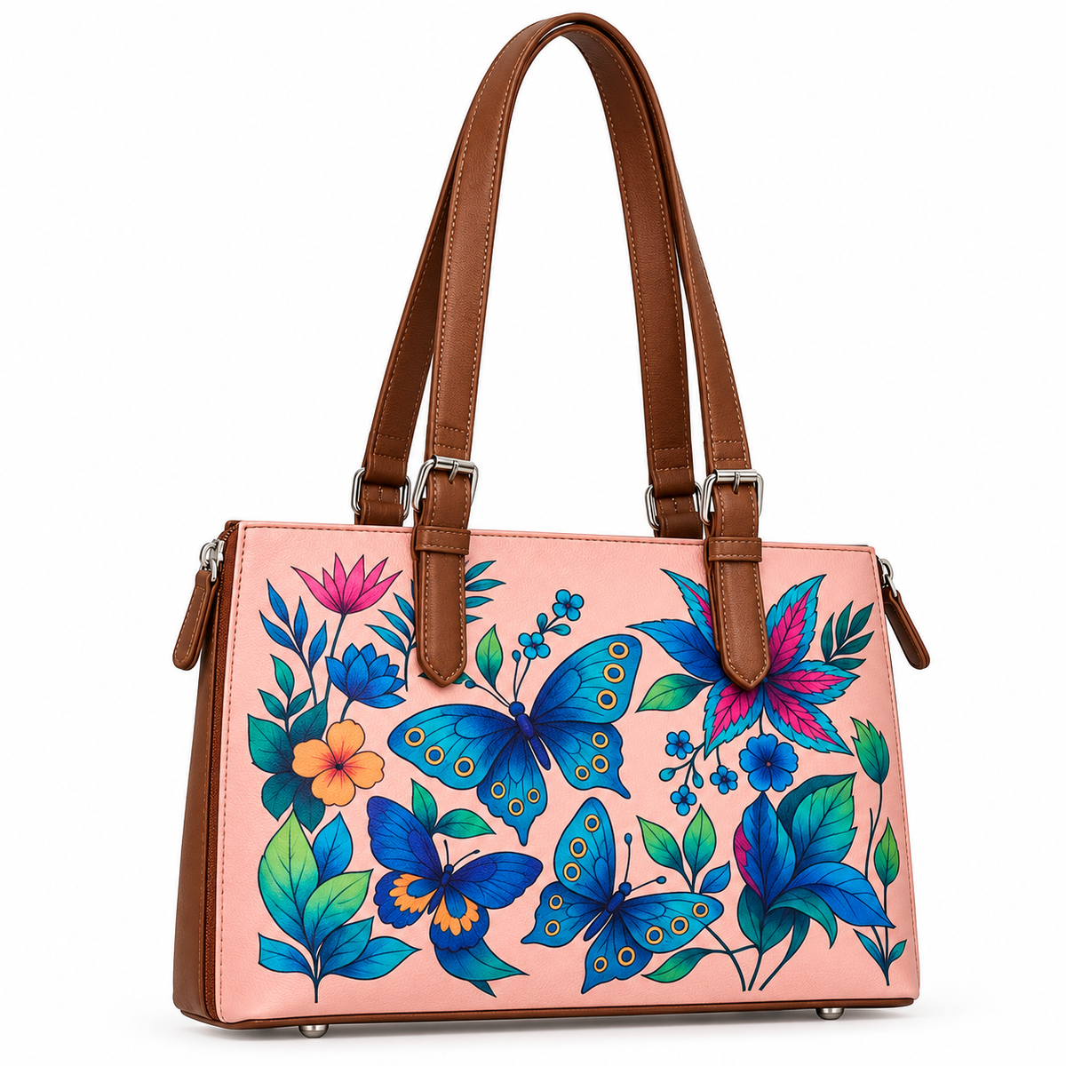 Tote Bag for Ladies'–  Women's Printed Vegan Leather Shoulder, Handbag & Top Handle Purse – Travel, Work & Daily Use