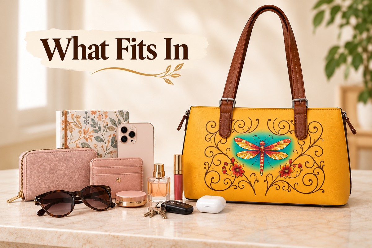 Tote Bag for Ladies'–  Women's Printed Vegan Leather Shoulder, Handbag & Top Handle Purse – Travel, Work & Daily Use