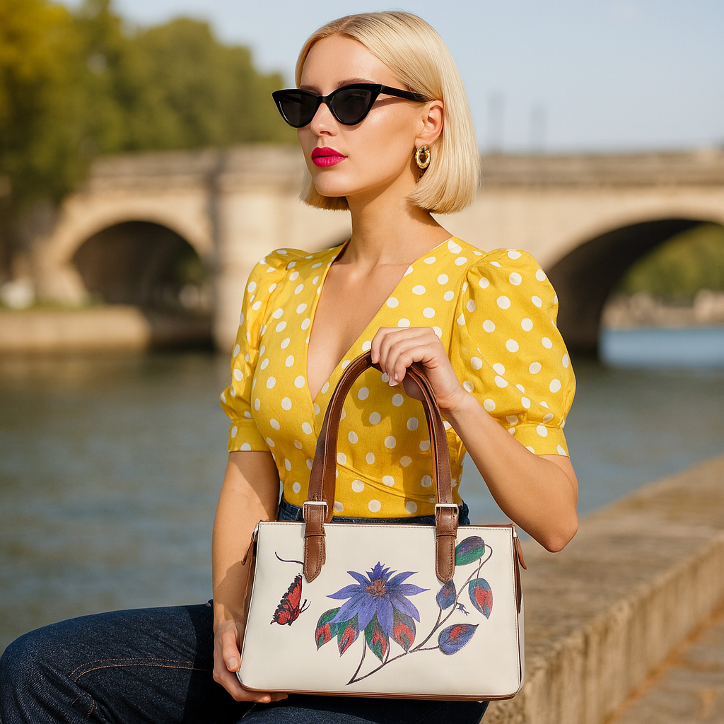 Tote Bag for Ladies'– Stylish Women's Printed Leather Shoulder, Handbag & Top Handle Purse – Travel, Work & Daily Use