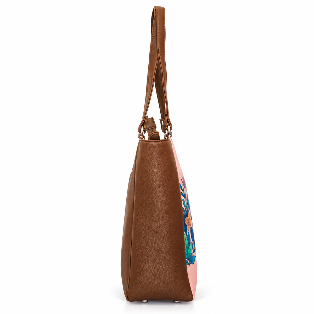 Vegan Leather Ladies' Shoulder Tote Bag– Printed Top Handle Handbag for Women – Work, Travel & Daily Use