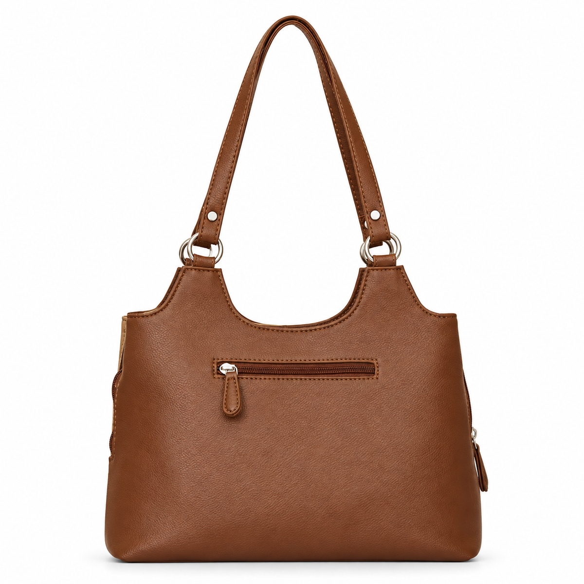 Printed Vegan Leather Shoulder Tote Bag for Women – Stylish Top Handle Handbag Purse– Travel, Office & Daily Use