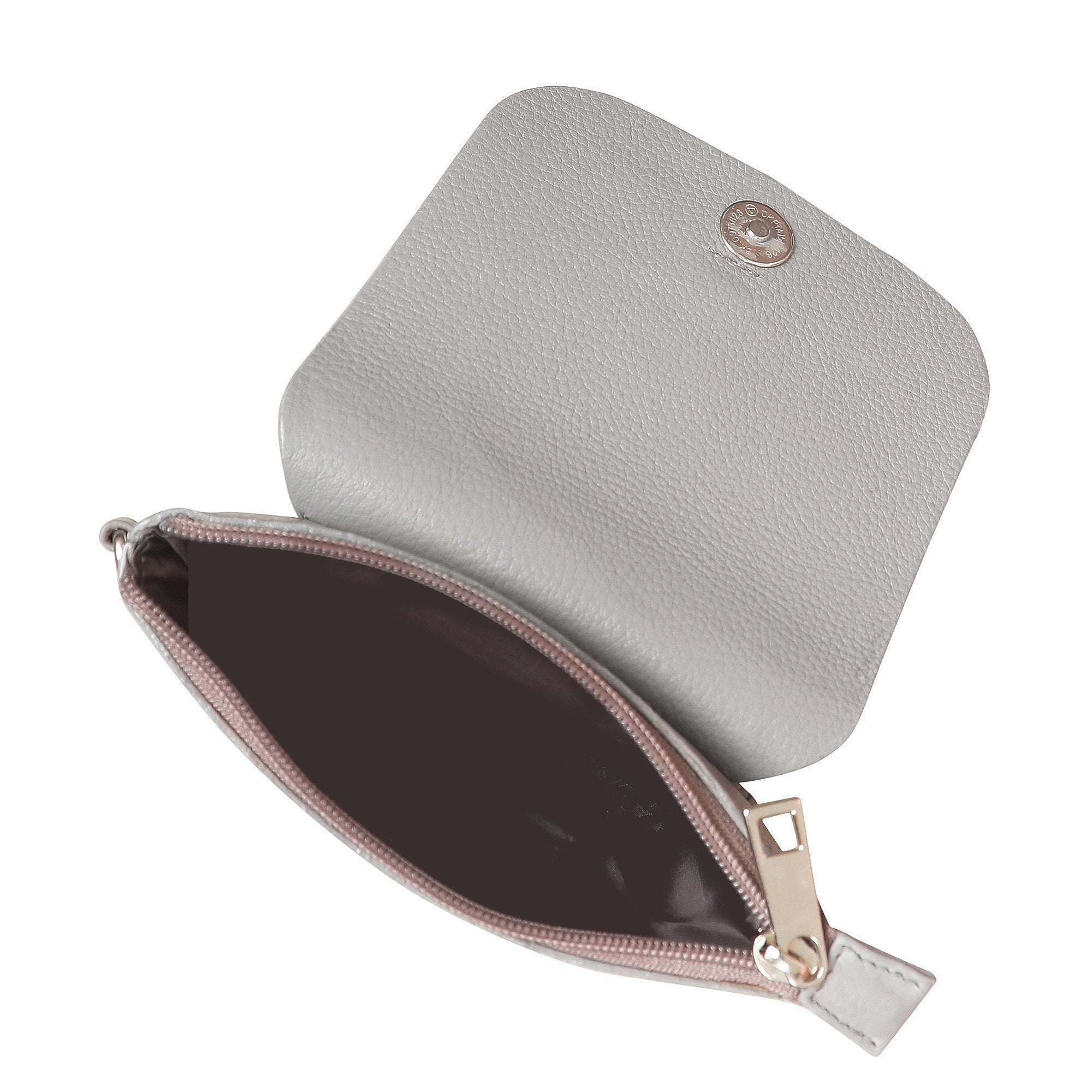 Leather Grey Messenger Bag for Men & Women –Small Crossbody Shoulder Bag, Side Sling Bag for Travel, Work & Daily Use