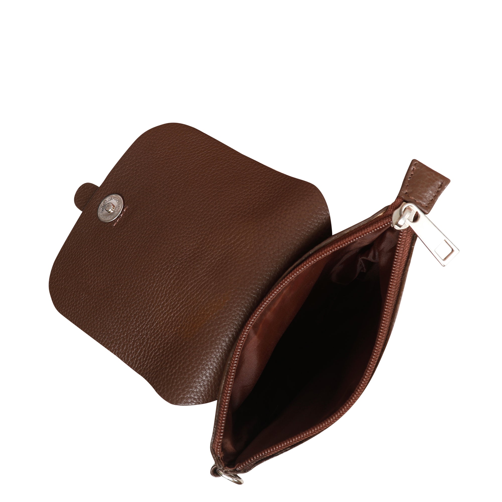 Leather Light Brown Messenger Bag for Men & Women –Small Crossbody Shoulder Bag, Side Sling Bag for Travel, Work & Daily Use