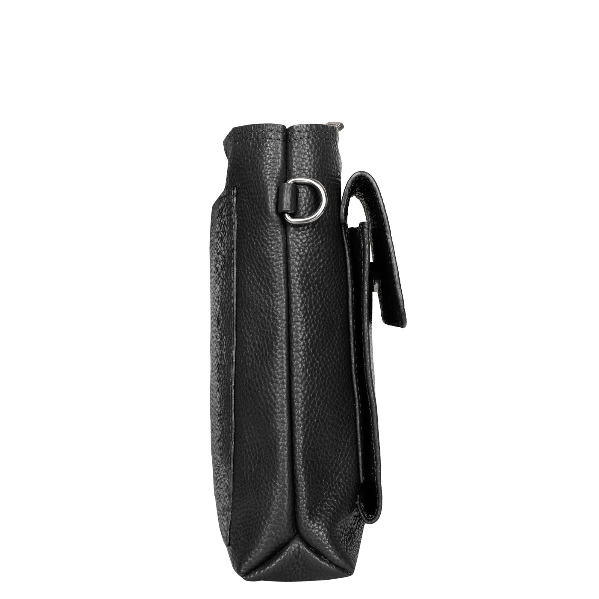 Leather Crossbody Shoulder Bag for Men & Women – Stylish Sling Messenger Bag for Work, Business, Travel & Everyday Use- Black