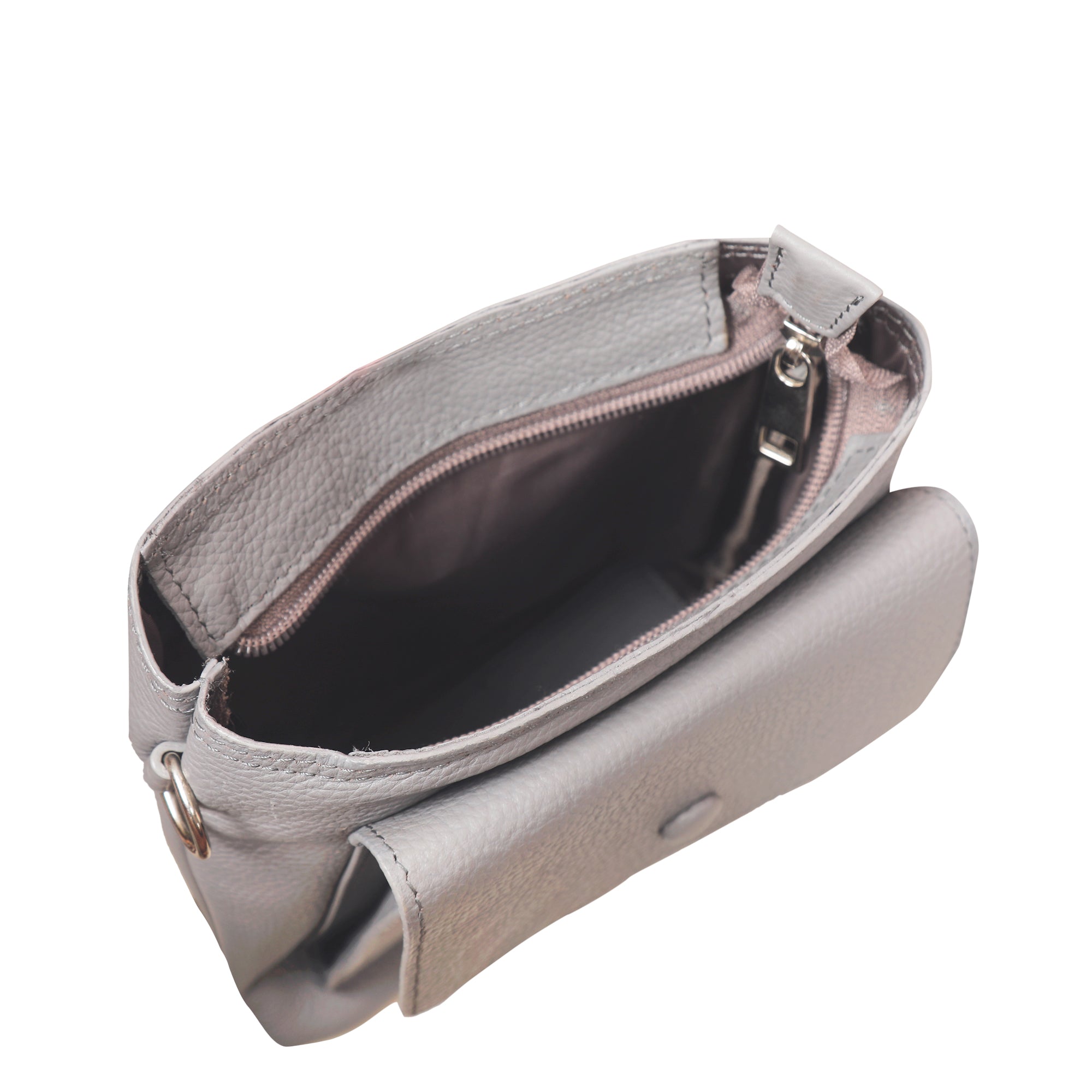 Leather Crossbody Shoulder Bag for Men & Women – Stylish Sling Messenger Bag for Work, Business, Travel & Everyday Use- Grey