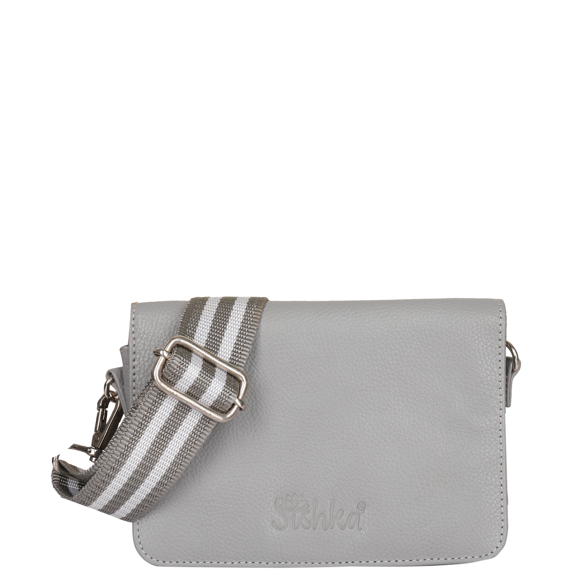 Genuine Leather Grey Crossbody Shoulder Bag for Men & Women – Sling Messenger Bag for Work, Business, Travel & Daily Use