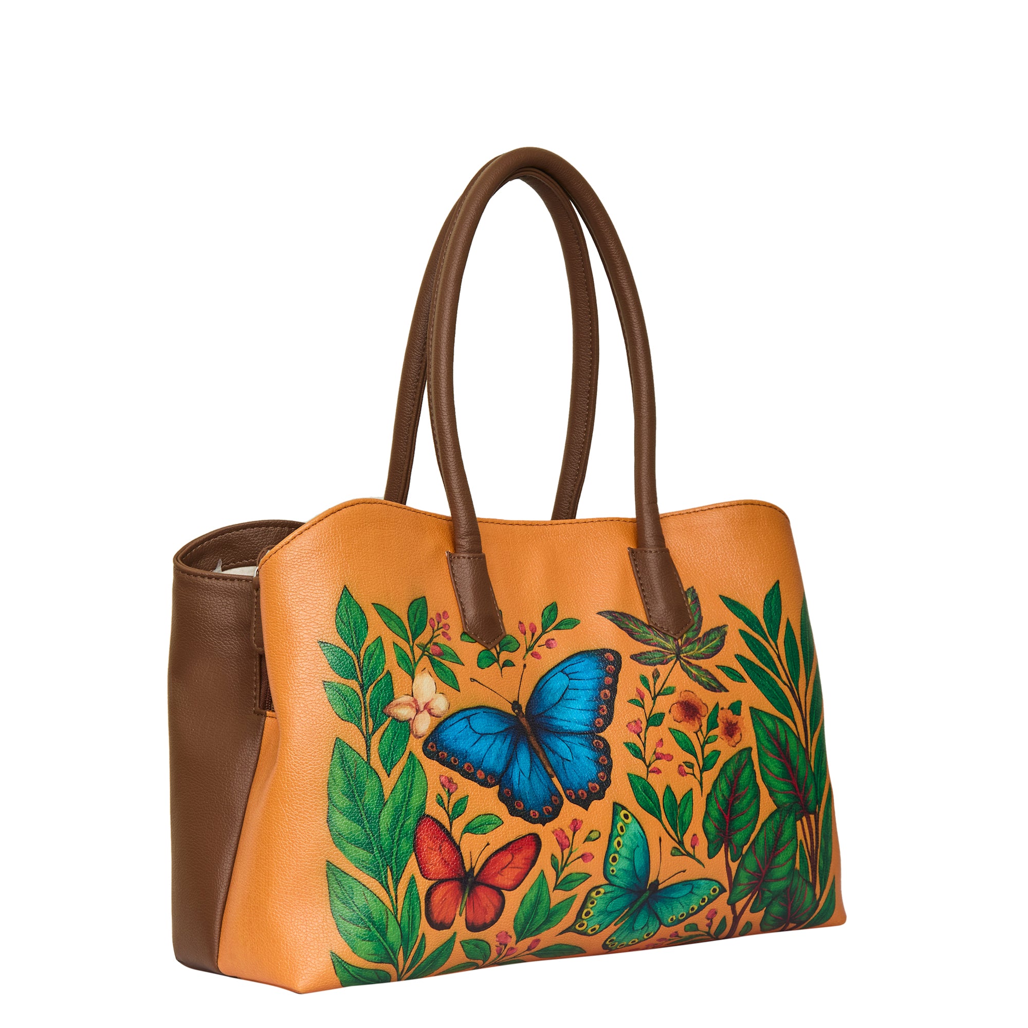 Genuine Leather Printed Carryall Tote for Women – Stylish Shoulder, Top Handle & Handbag for Ladies – Office, Work, Travel & Daily Use