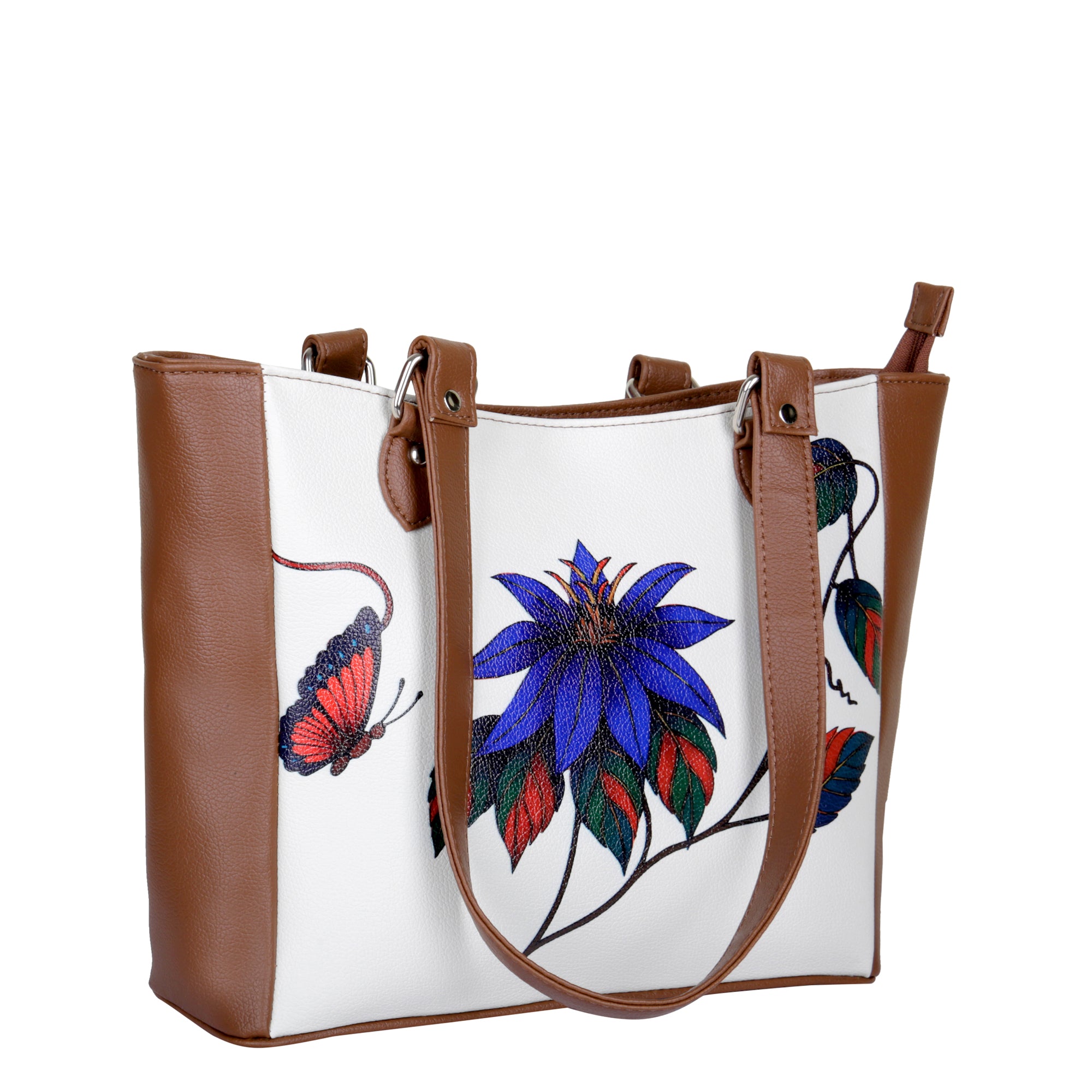 Ladies’ Printed Leather Shoulder Tote Bag– Handbag, Sling & Top Handle Purse – Ideal for Office, Travel & Everyday Use