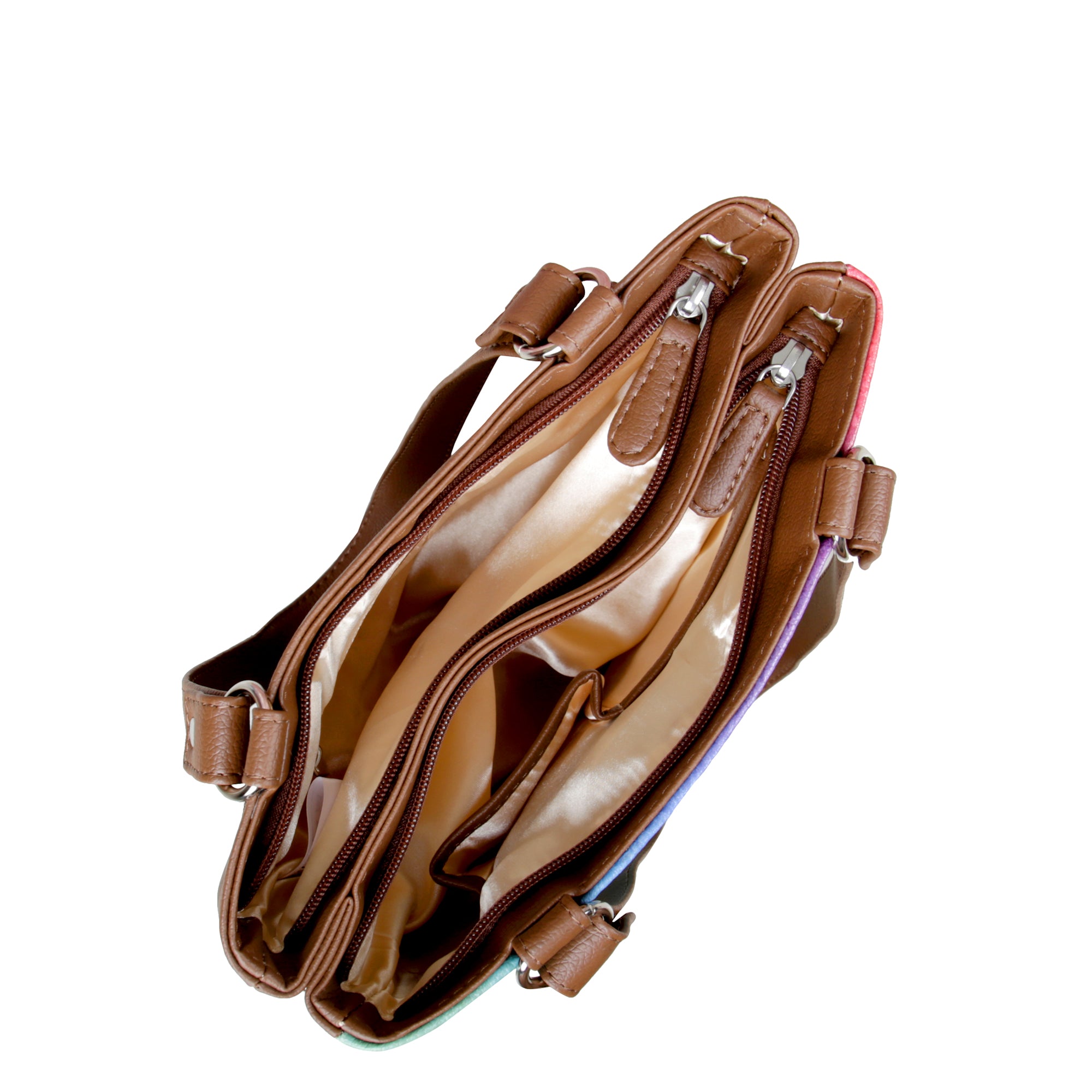 Women’s Printed Leather Tote Shoulder Bag – Multi-Compartment Handbag for Daily Use, Work & Travel