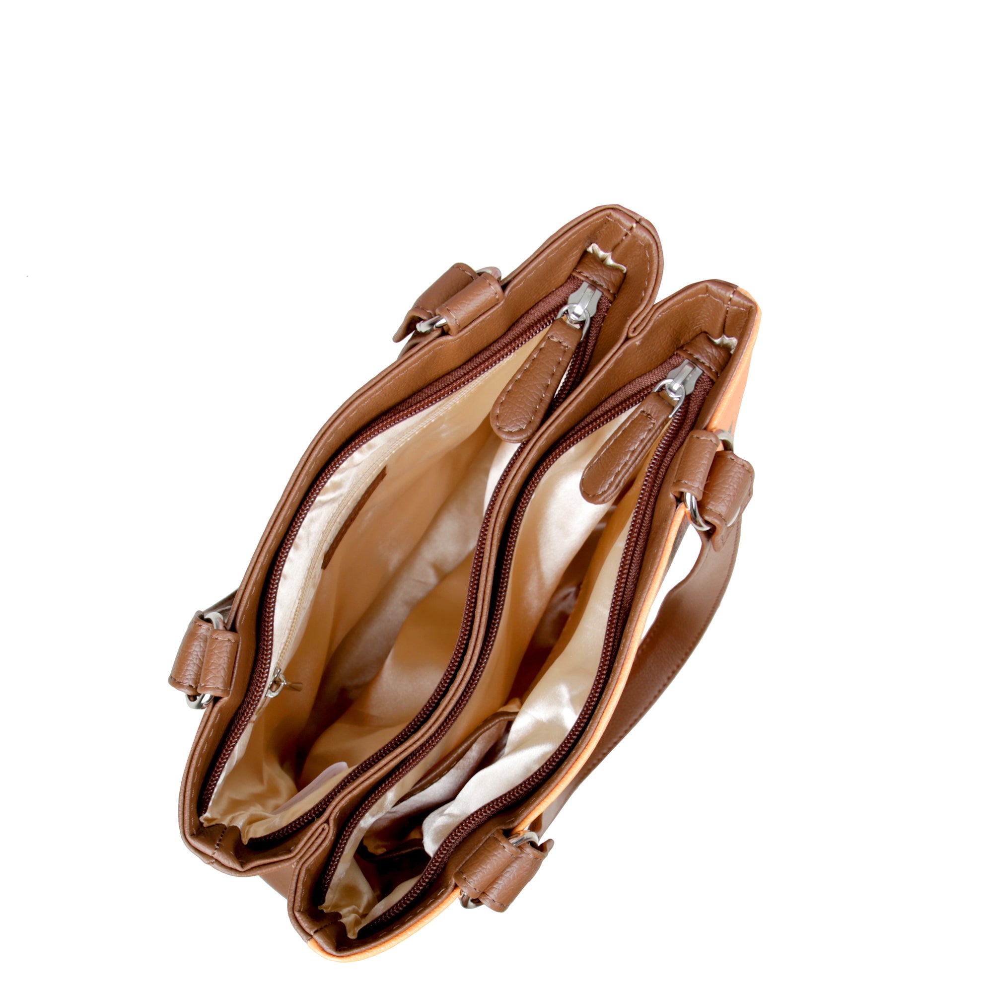 Women’s Printed Leather Tote Shoulder Bag – Multi-Compartment Handbag for Daily Use, Work & Travel