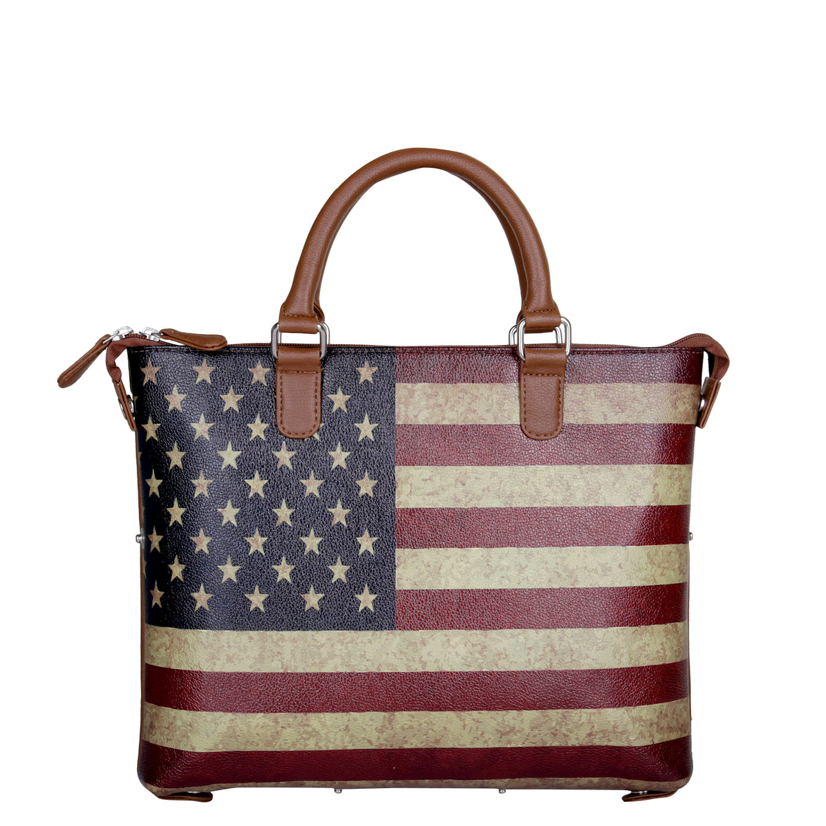 USA Flag Hand Painted Vegan Leather Wome display picture 3