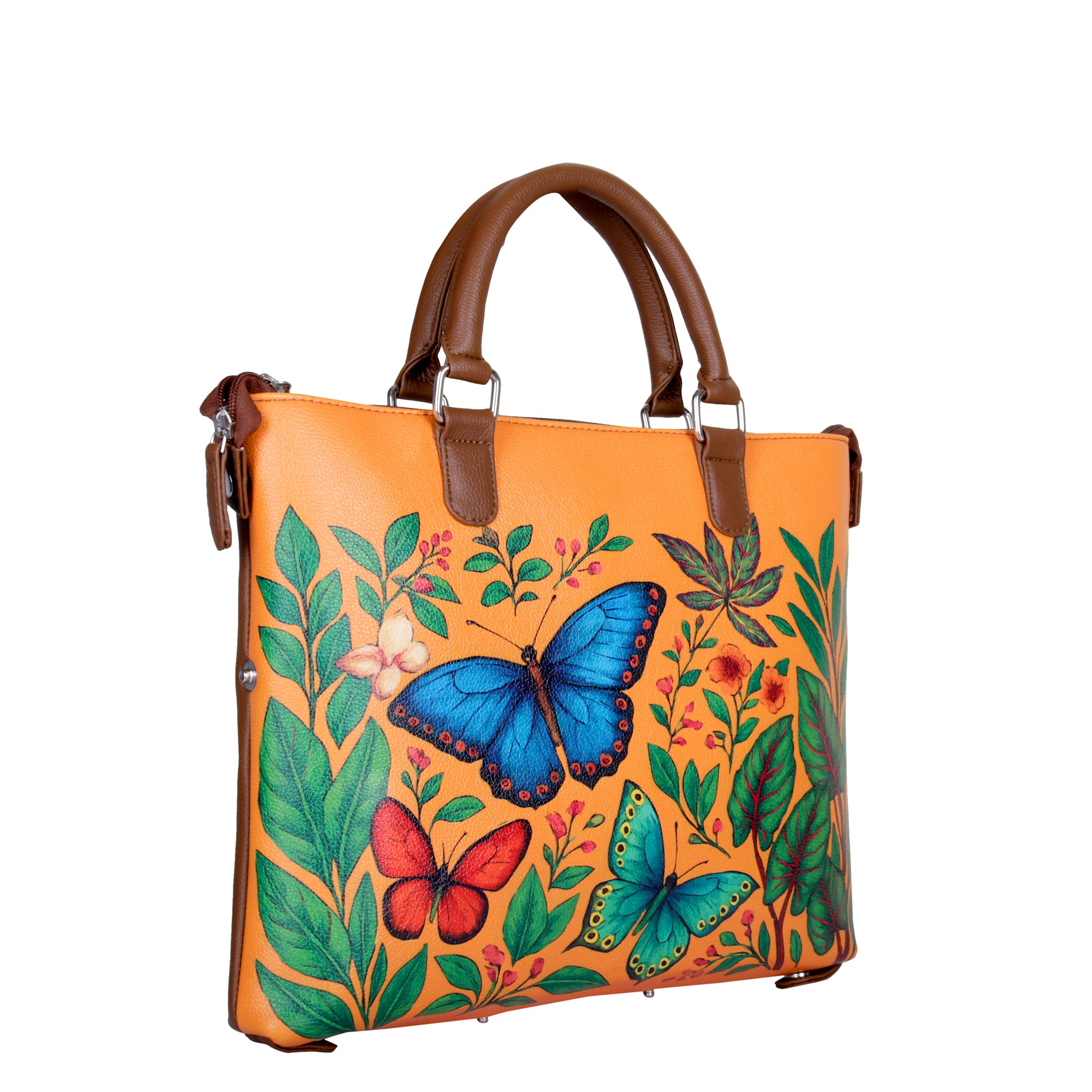 Women’s Genuine Leather 3-in-1 Printed Convertible Shoulder Bag – Stylish Top Handle Crossbody  & Handbag  Purse – Everyday Use