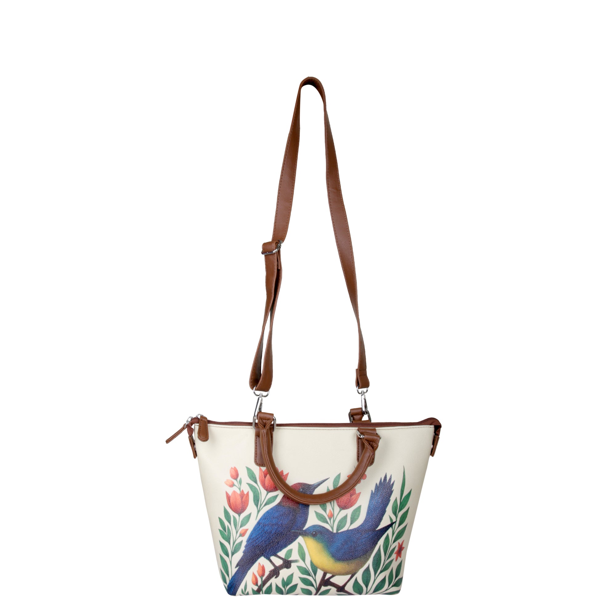 Women’s Genuine Leather 3-in-1 Printed Convertible Shoulder Bag – Stylish Top Handle Crossbody  & Handbag  Purse – Everyday Use