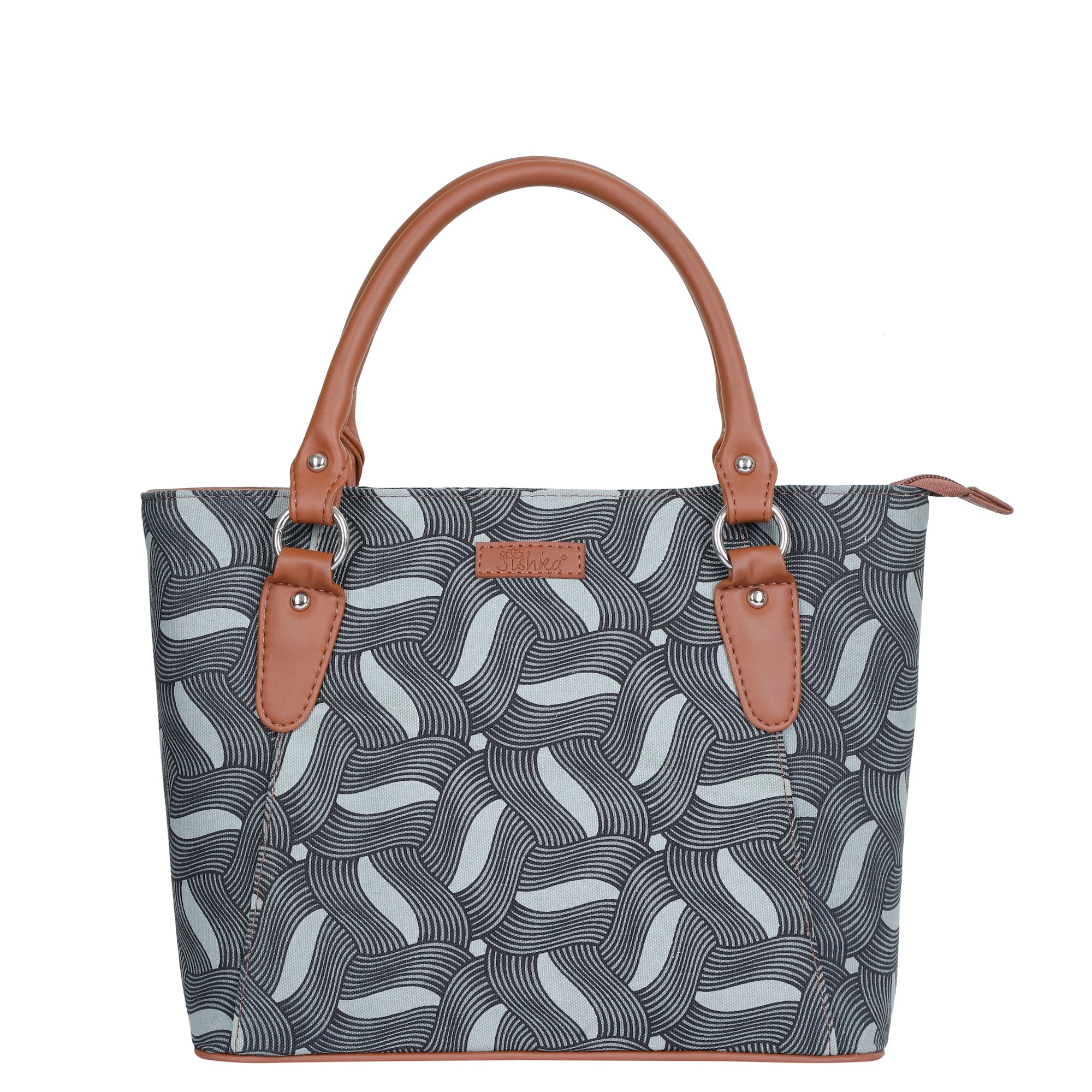 Olive Green Handcrafted Tote Bag – Women’s Shoulder Satchel Purse with Leather Handles