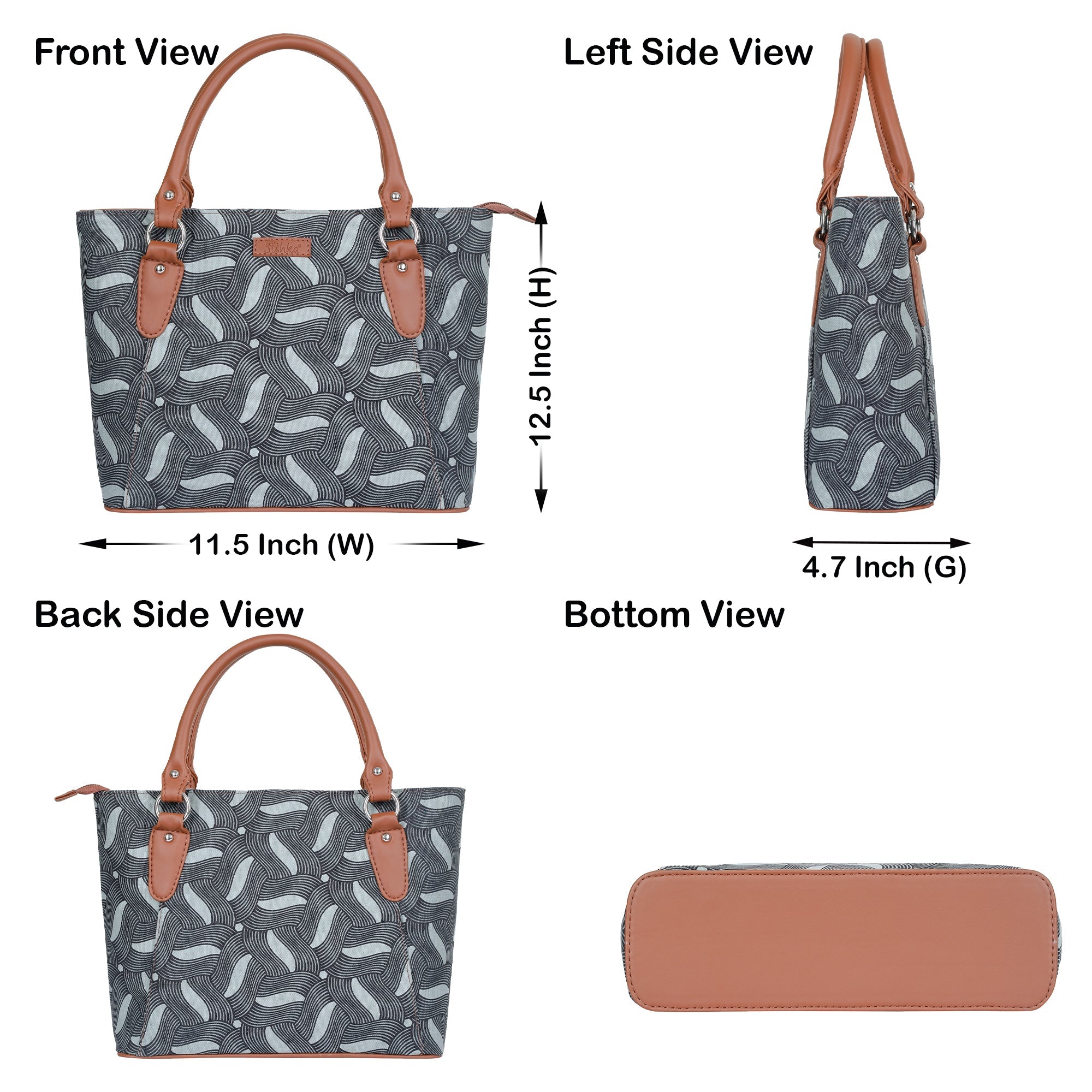 Olive Green Handcrafted Tote Bag – Women’s Shoulder Satchel Purse with Leather Handles