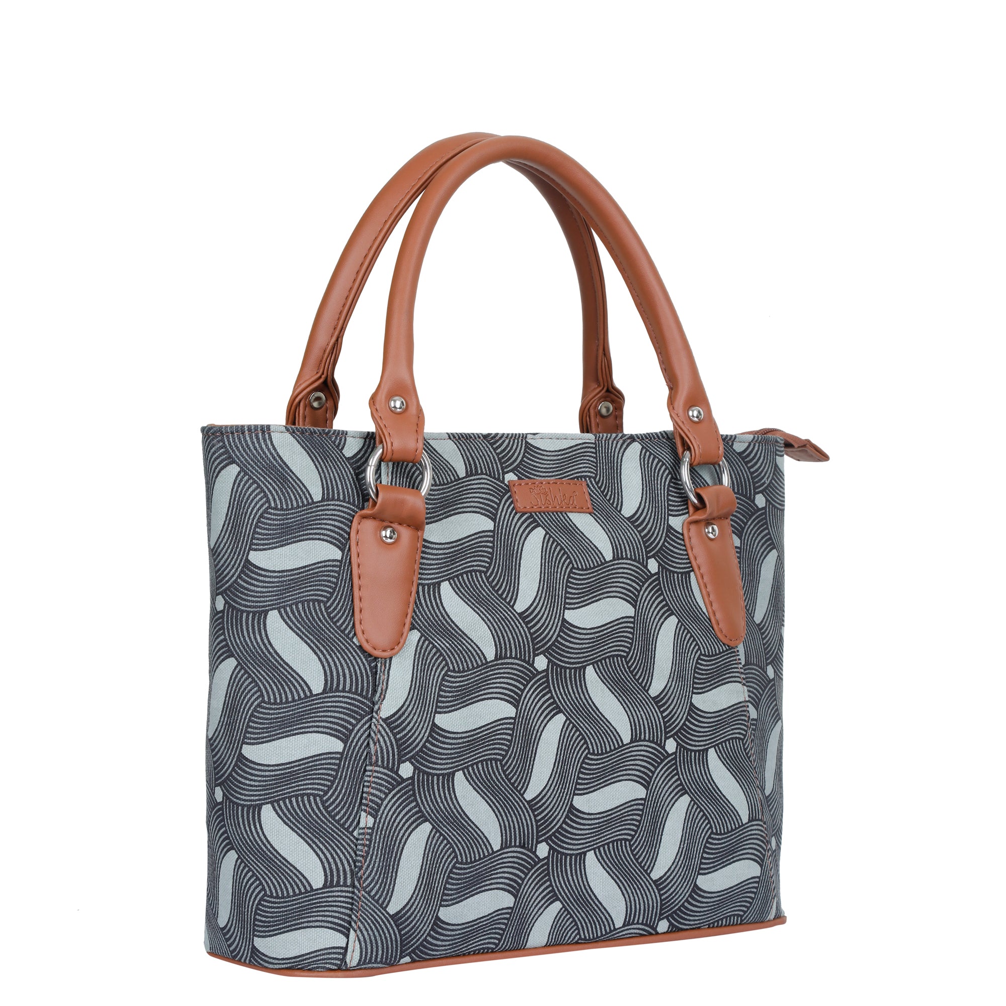 Olive Green Handcrafted Tote Bag – Women’s Shoulder Satchel Purse with Leather Handles