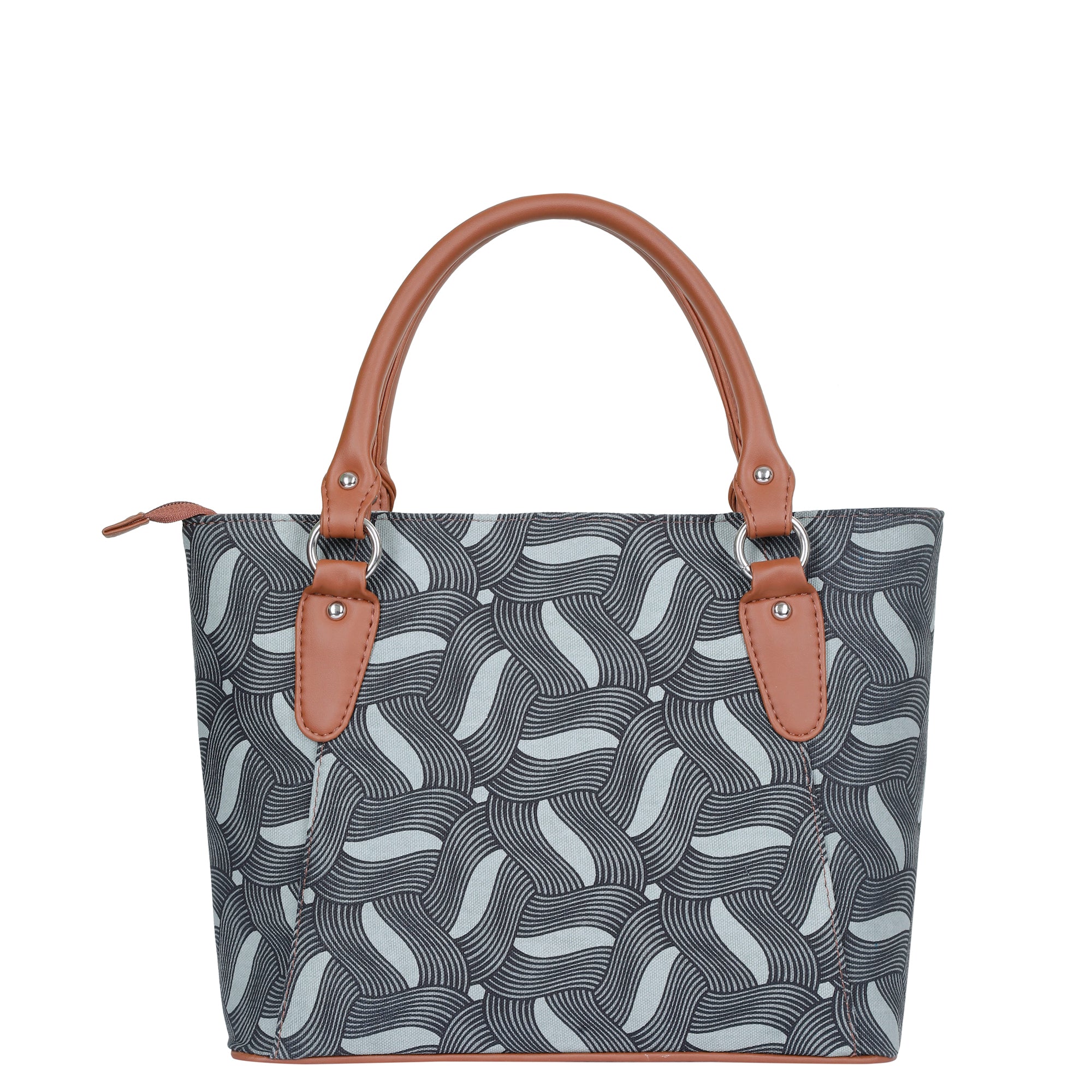 Olive Green Handcrafted Tote Bag – Women’s Shoulder Satchel Purse with Leather Handles