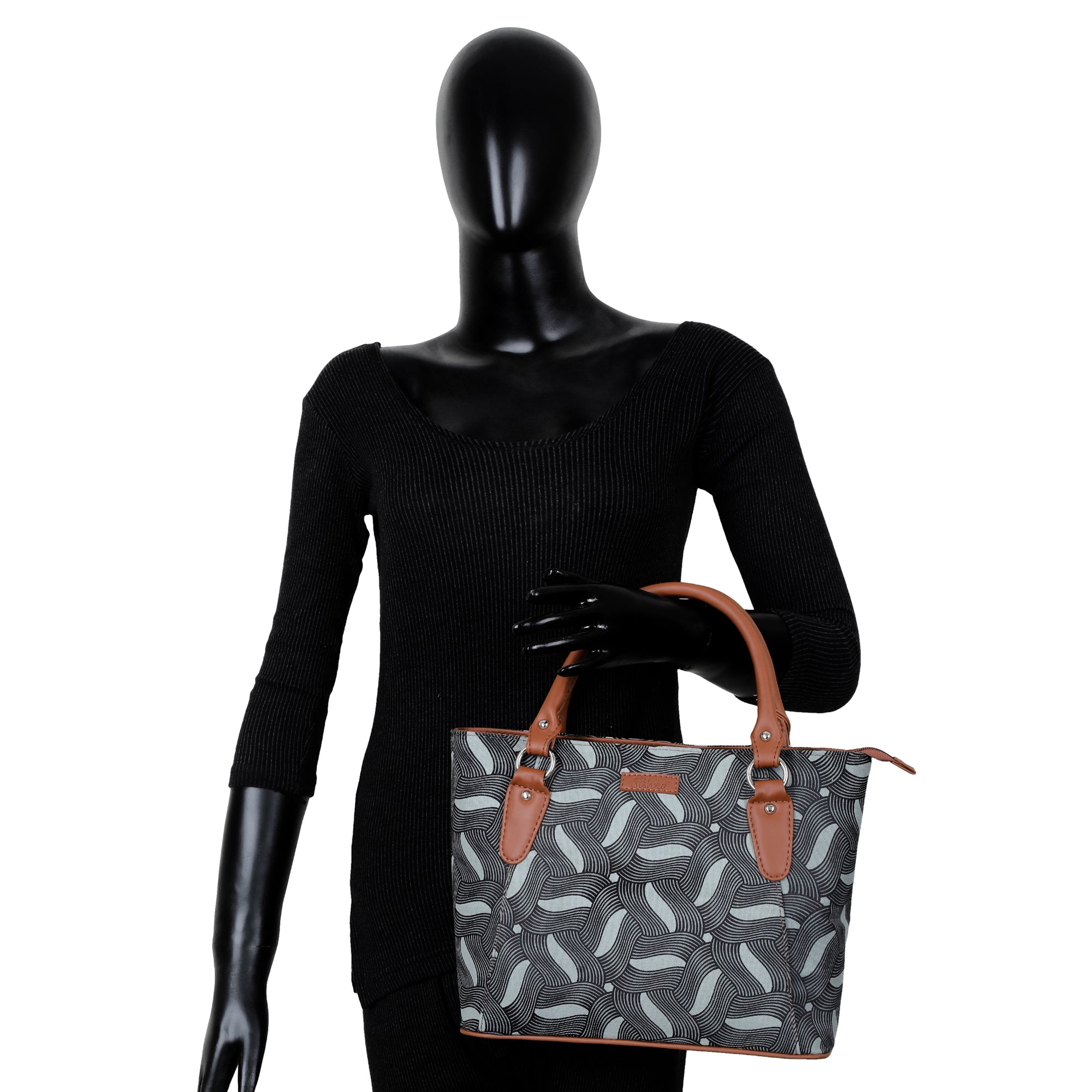 Olive Green Handcrafted Tote Bag – Women’s Shoulder Satchel Purse with Leather Handles