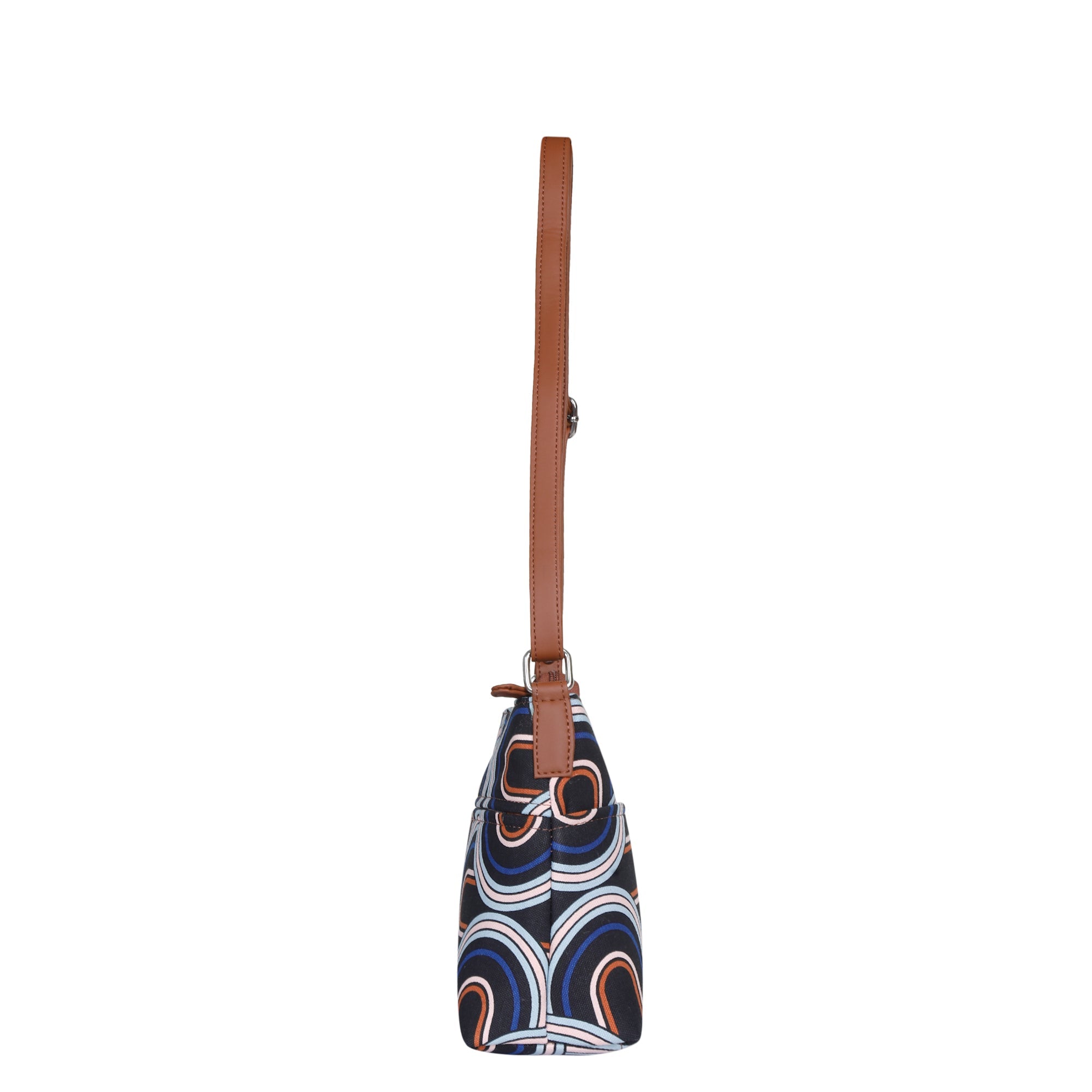 Geometric Print Fabric Crossbody Bag – Women’s Shoulder Sling Purse
