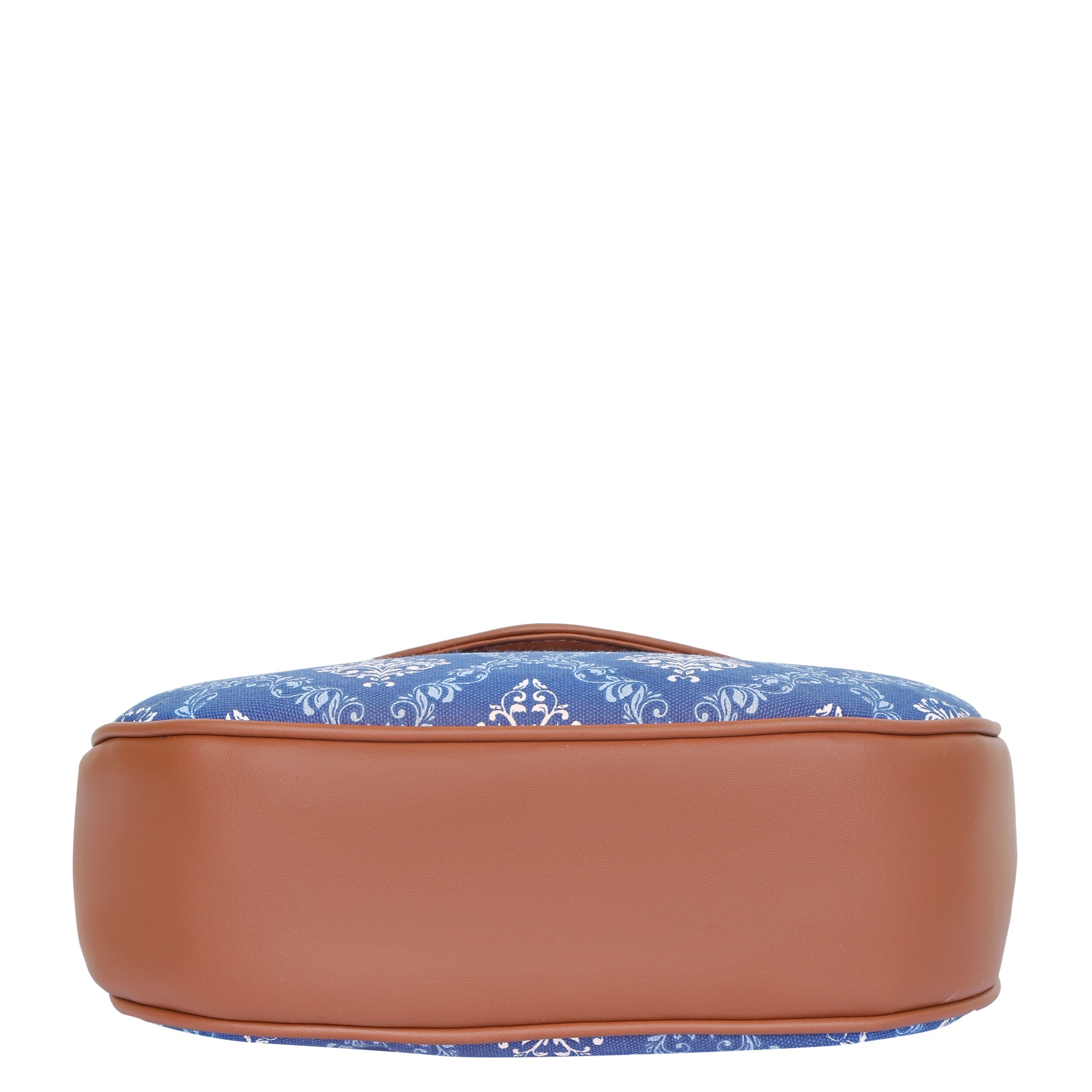 Blue Crossbody Sling Bag – Handcrafted Printed Purse with Adjustable Strap