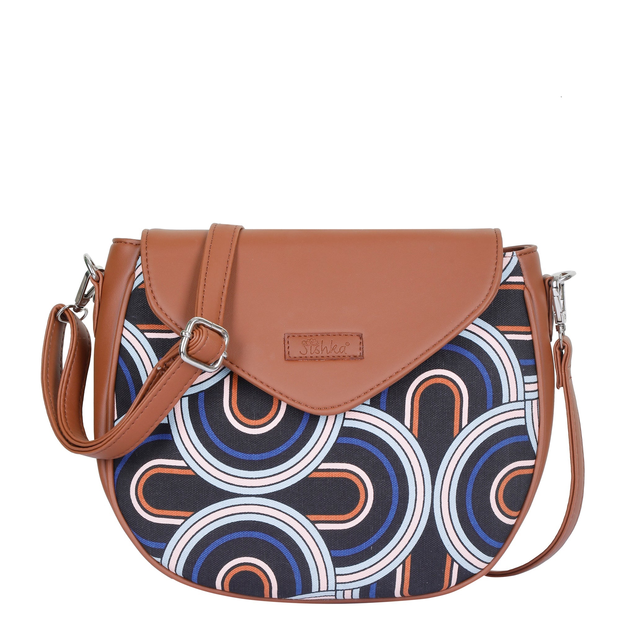 Abstract Crossbody Sling Bag – Handcrafted Printed Shoulder Purse for Women