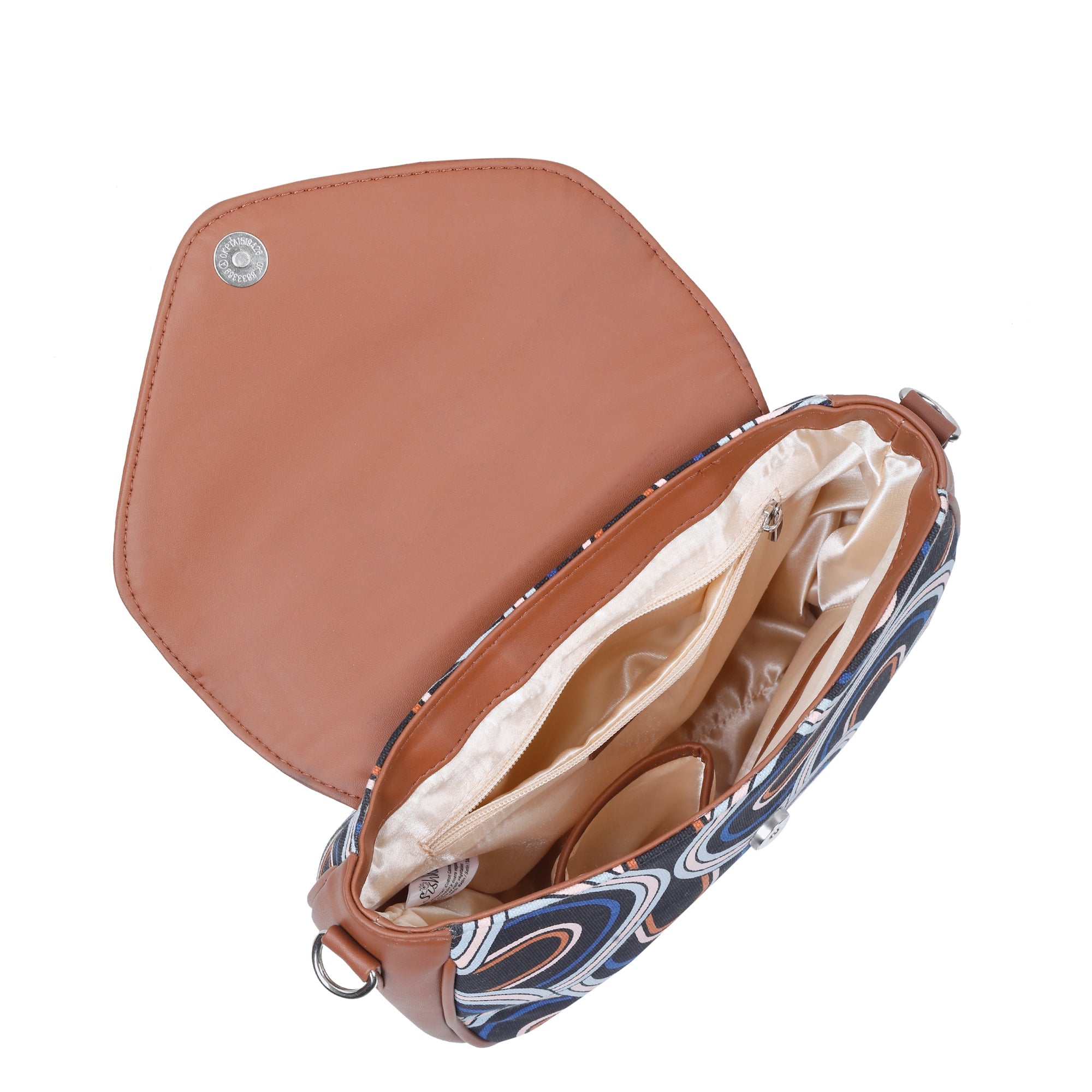 Abstract Crossbody Sling Bag – Handcrafted Printed Shoulder Purse for Women