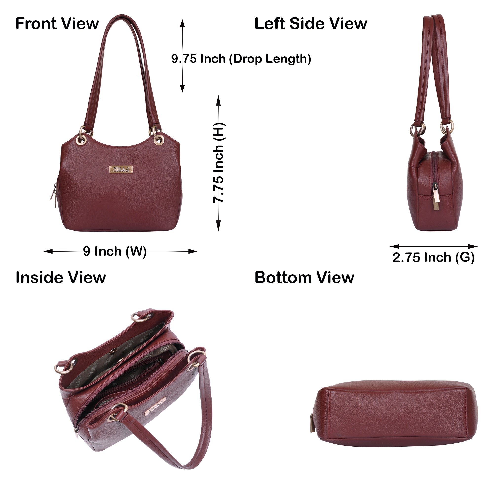 Cherry Red Genuine Leather Satchel Bag – Women’s Designer Tote Handbag
